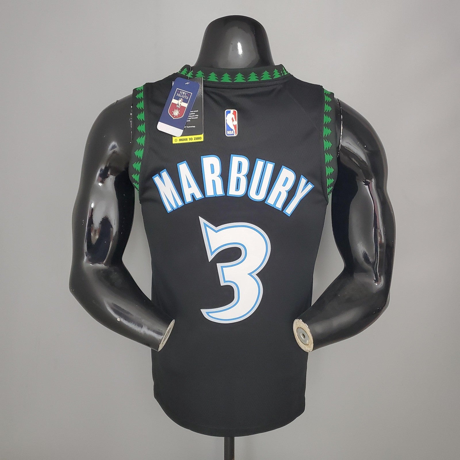 Marbury#3 2018 Retro Timberwolves Black Nba Jersey