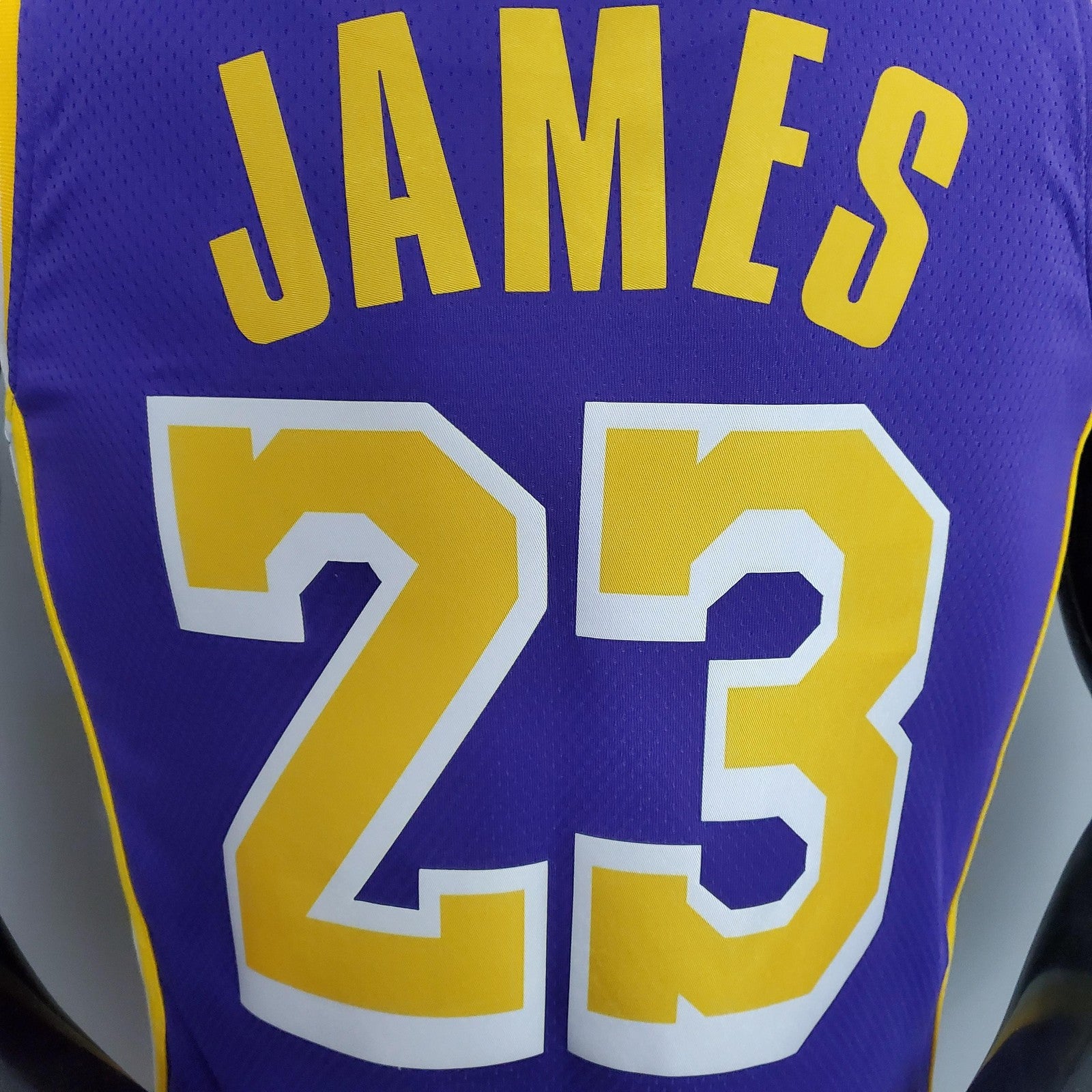 New Lakers Jordan James #23 Theme Purple Round Neck