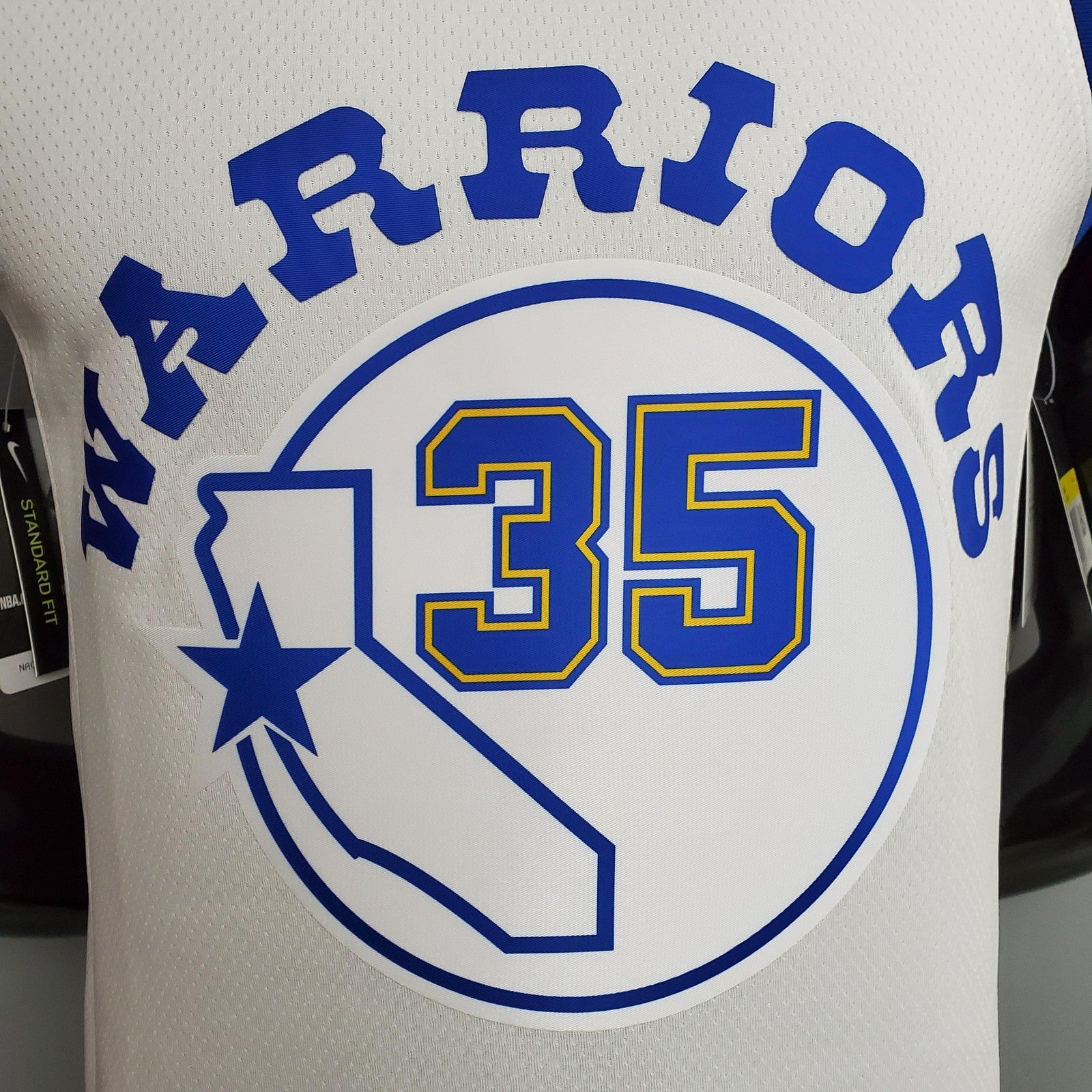 Retro Version Durant#35 Golden State Warriors White Nba Jersey