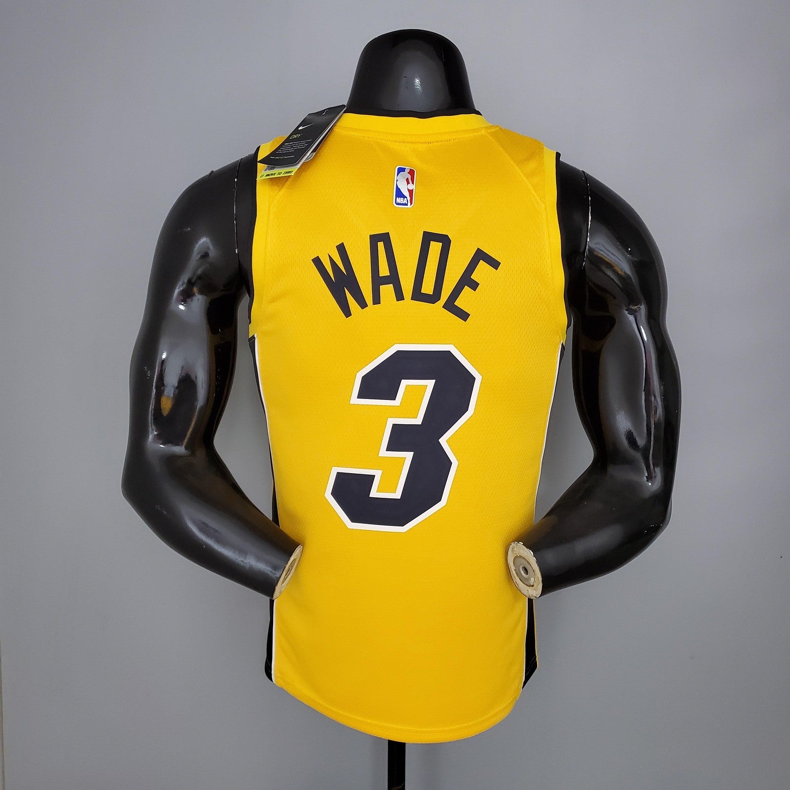 2021 Wade#3 Heat Bonus Edition Yellow Nba Jersey