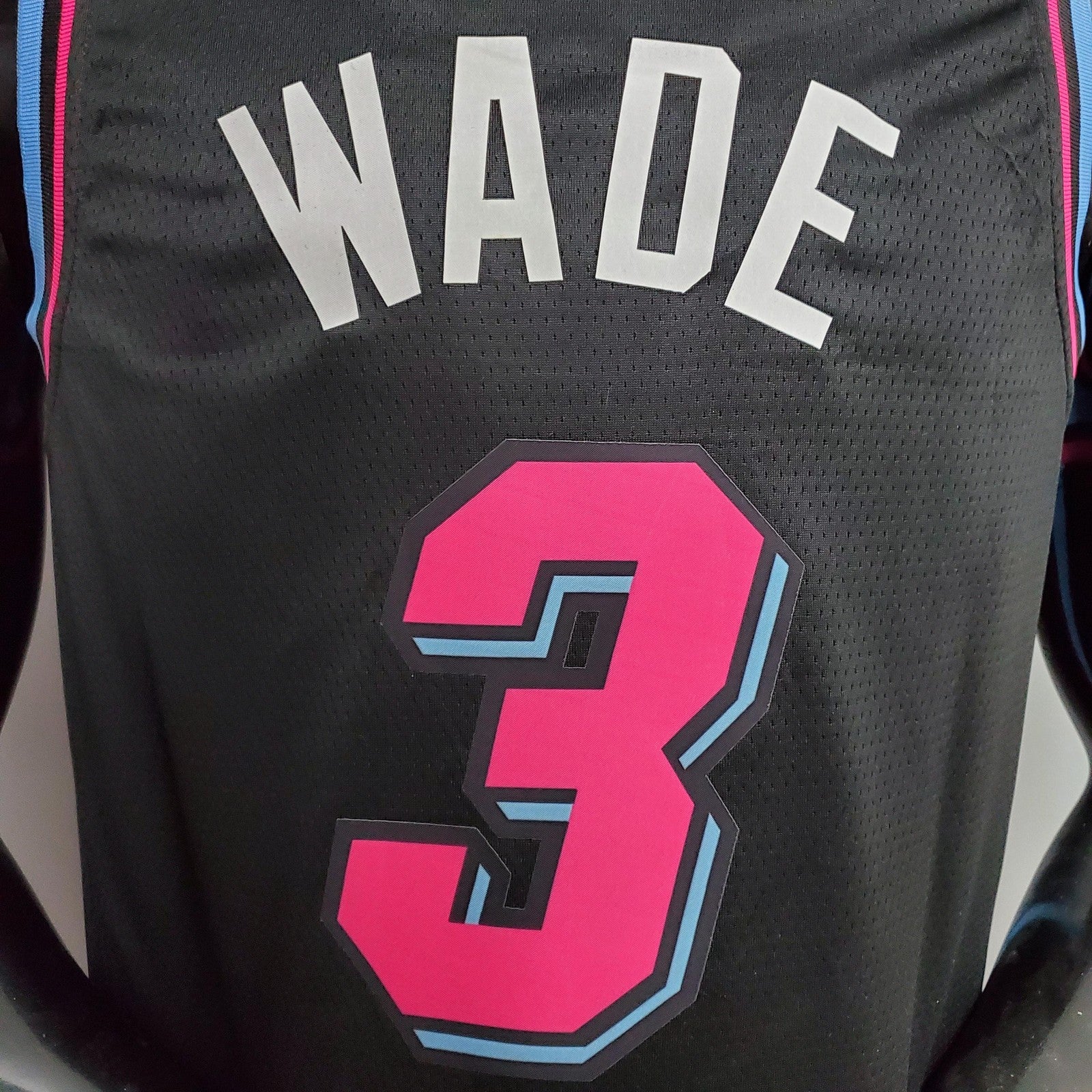Wade #3 Miami Heat V Neck Black Nba Jersey Nike Connect Recognition