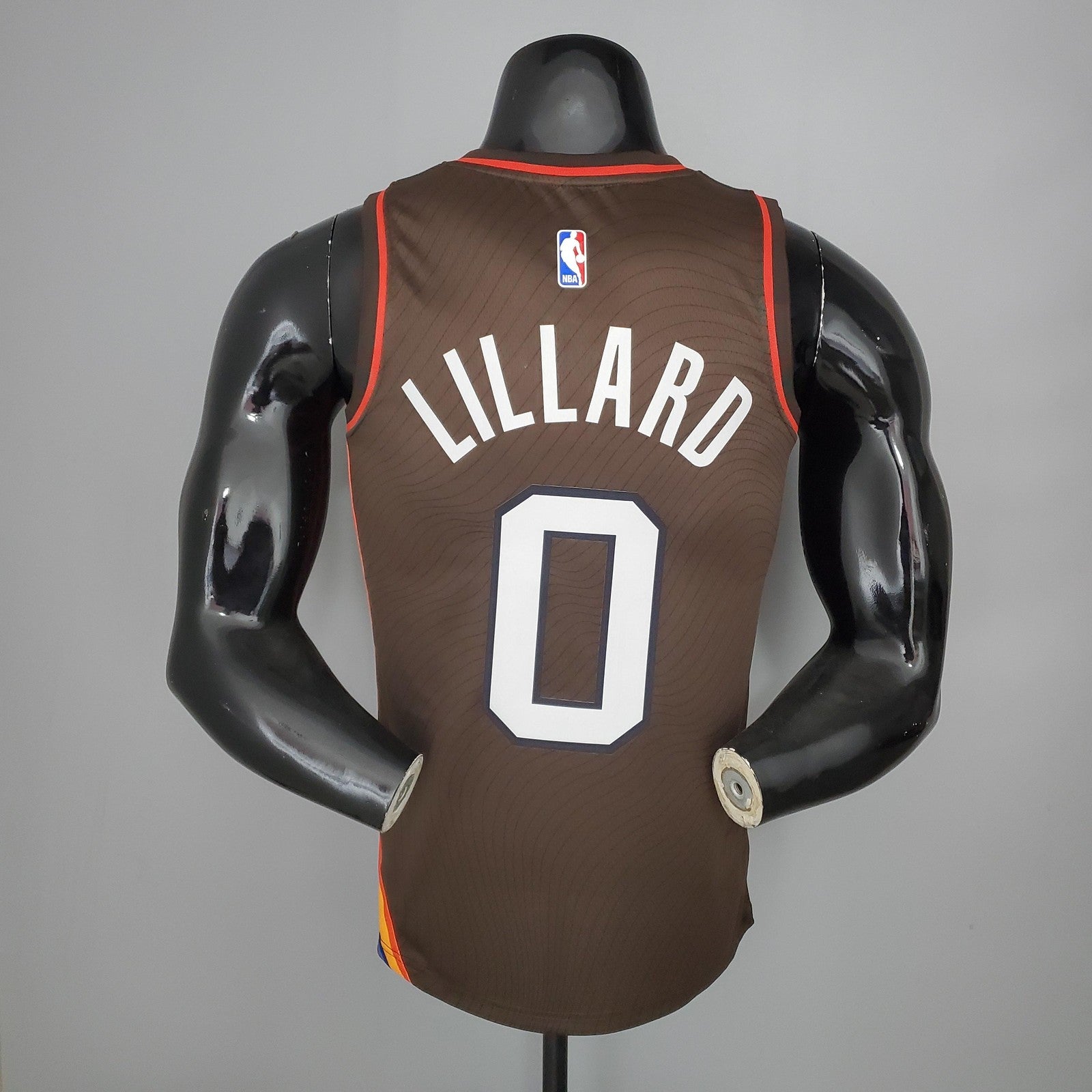 2021 Lillard#0 Trail Blazers City Edition Brown Nba Jersey