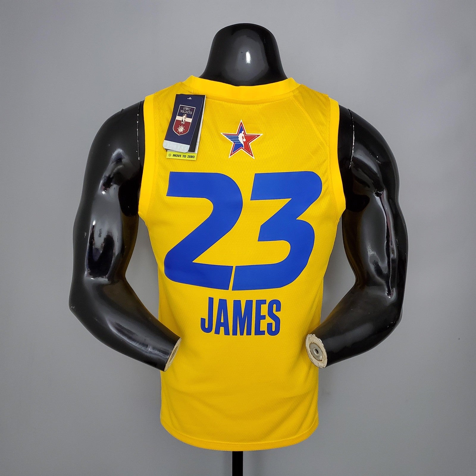 2021 James#23 All Star Yellow Nba Jersey