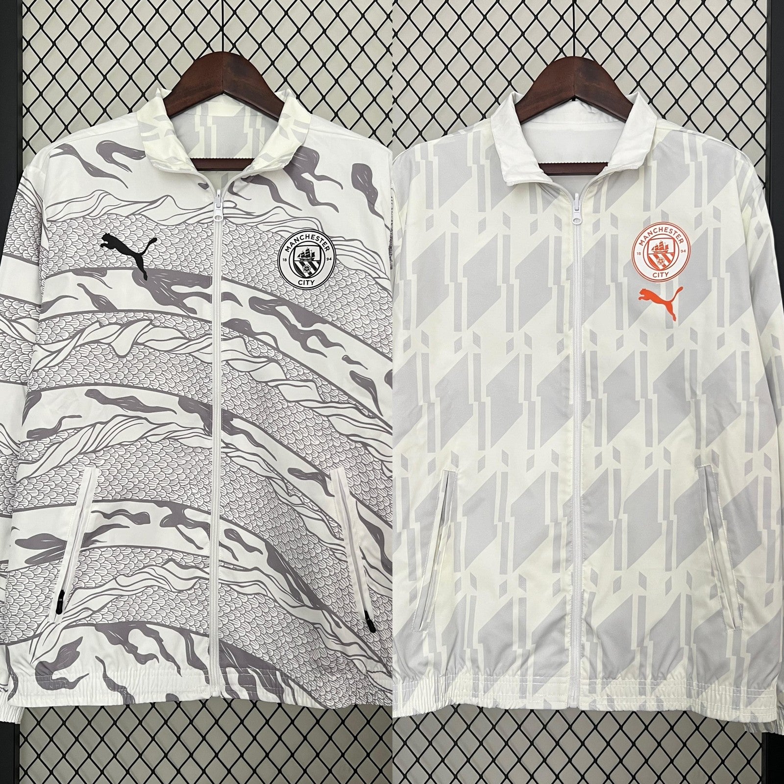 24 25 Manchester City Trench Coat Reversible