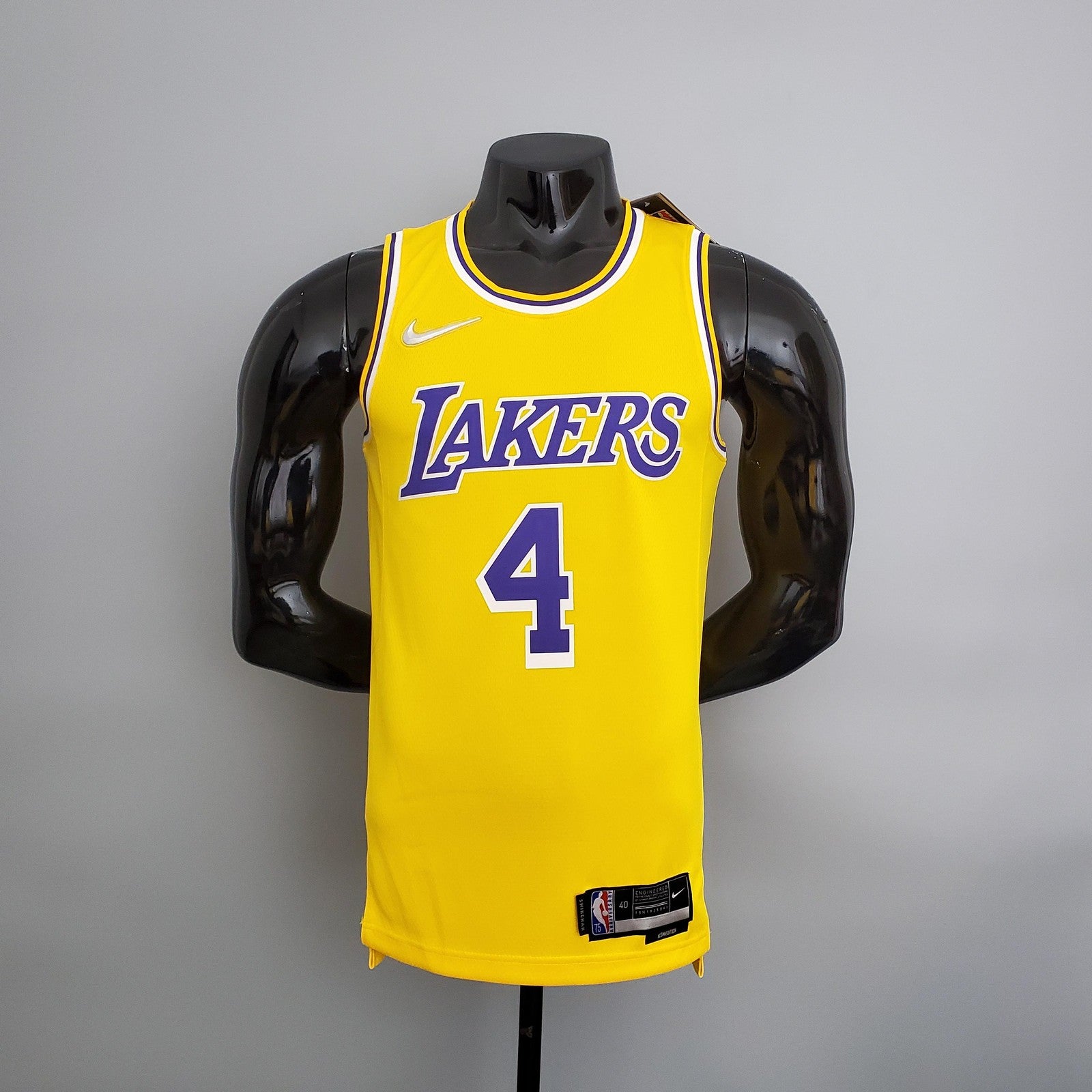 75th Anniversary Lakers Yellow Nba Jersey