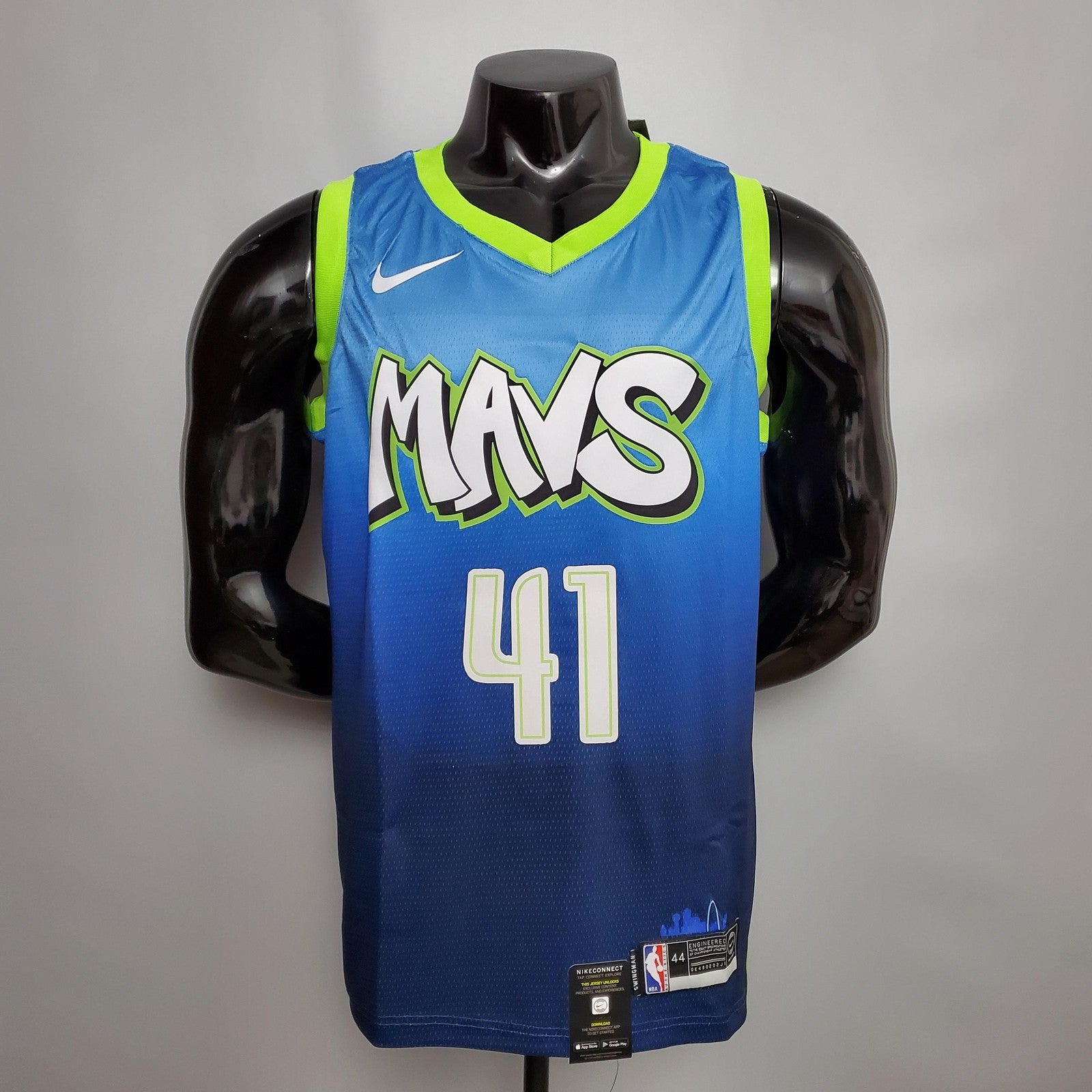 Nowitzki #41 Dallas Mavericks Blue Idol Nba Jersey Nike Connect Recognition