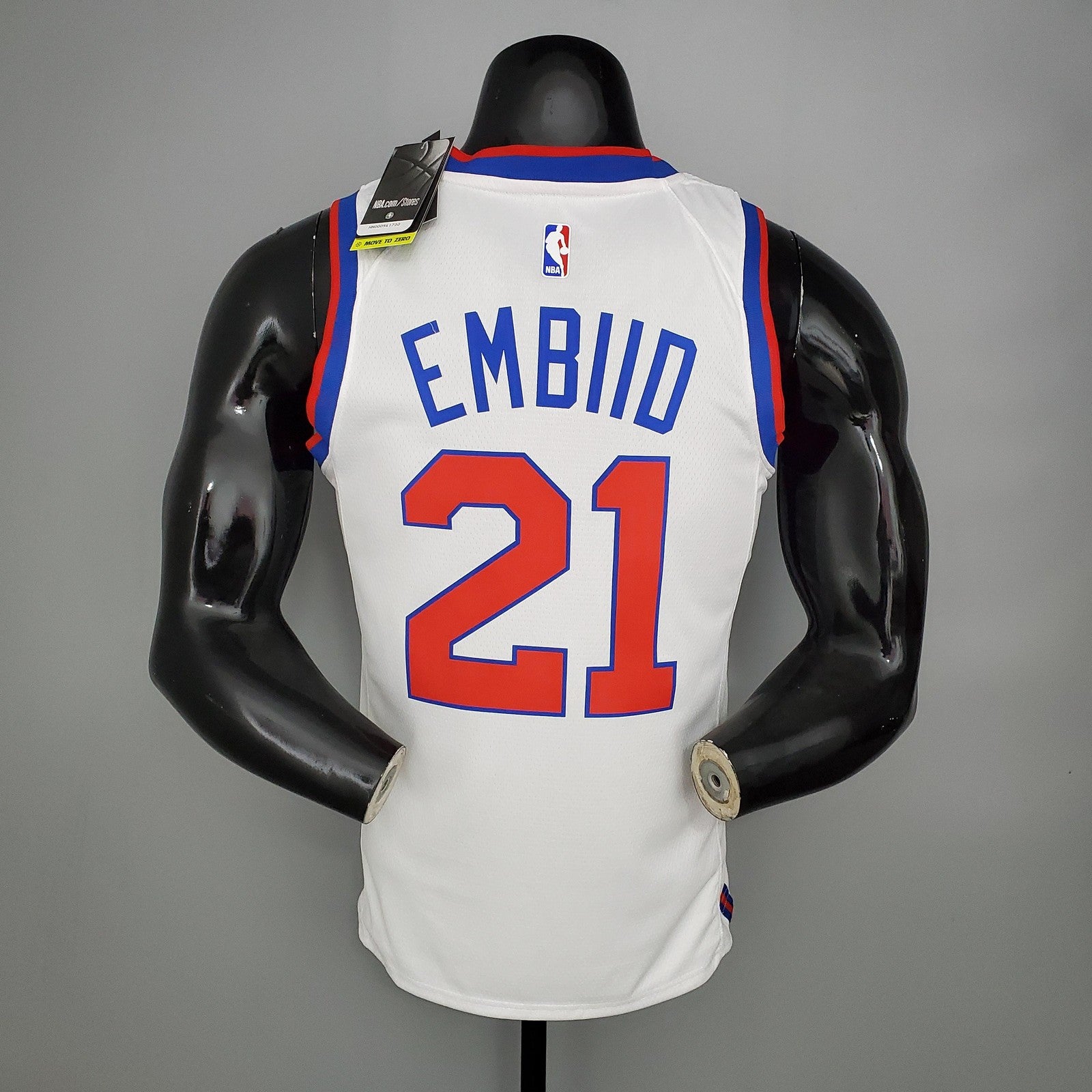 2021 Season 76ers Cursive Retro Limited Embiid#21 White Nba Jersey
