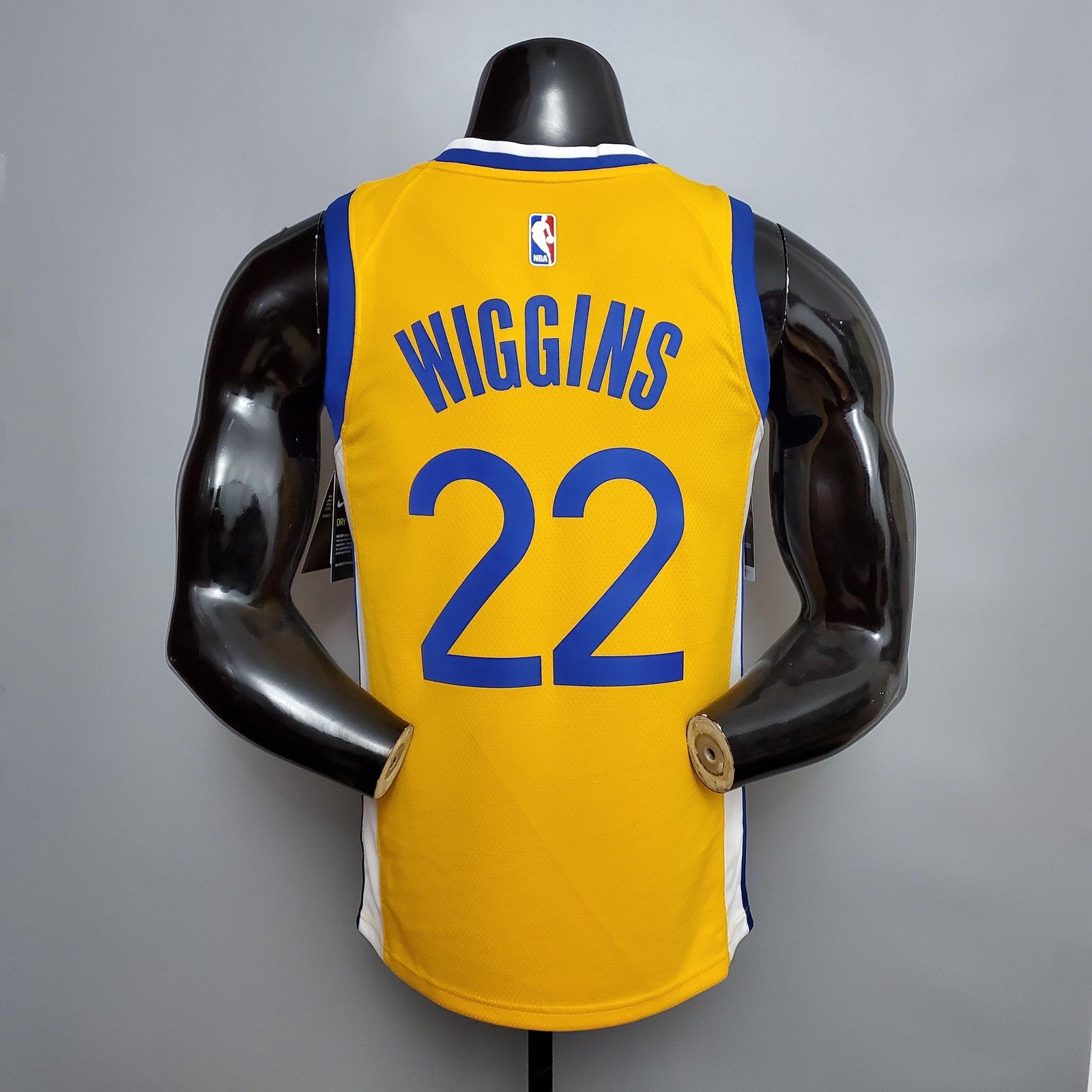 New Wiggins#22 Golden State Warriors Yellow Nba Jersey