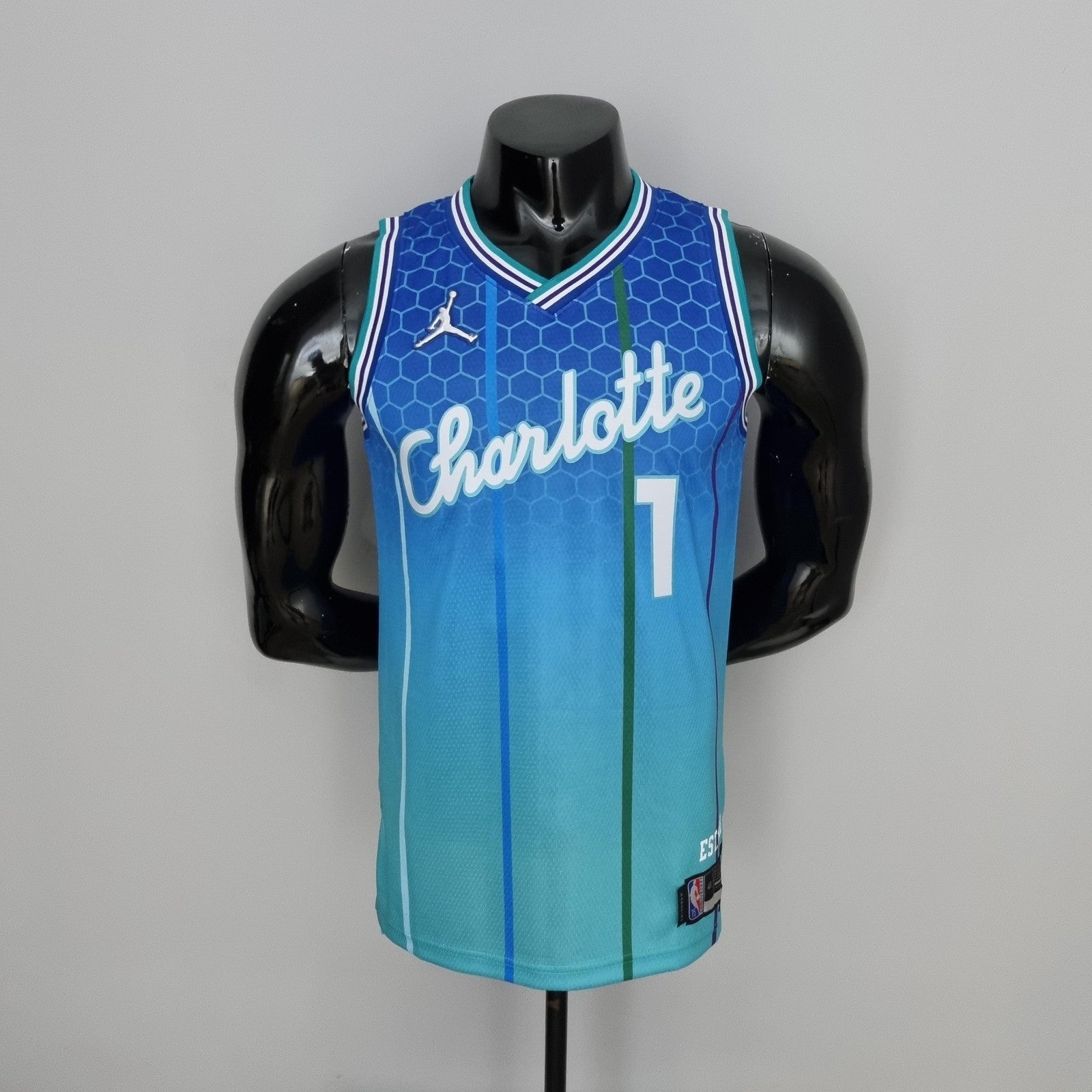 2022 Ball#1 Charlotte Hornets City Edition Blue Nba Jersey