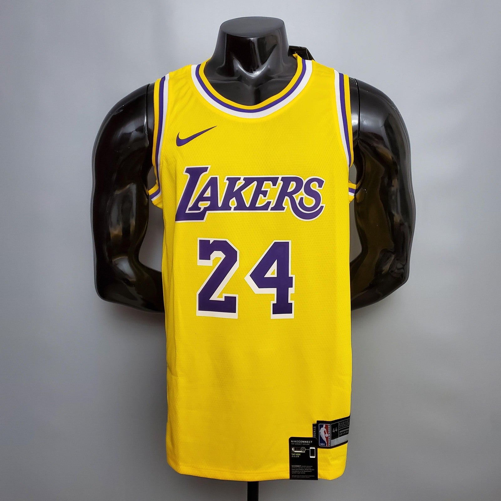 Bryant #24 Lakers Round Neck Yellow Nba Jersey Nike Connect Recognition