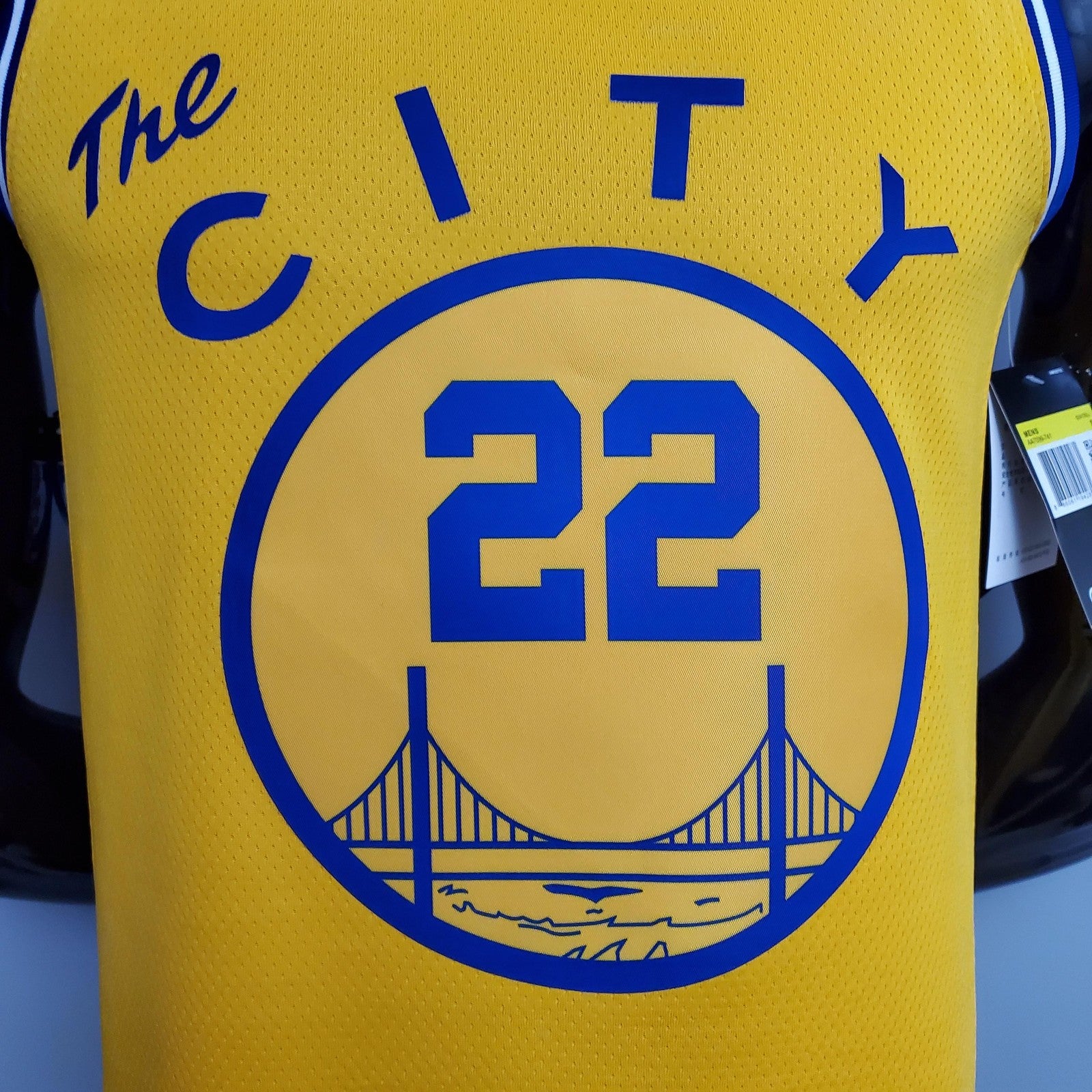 Tram Version Wiggins#22 Golden State Warriors Yellow Nba Jersey