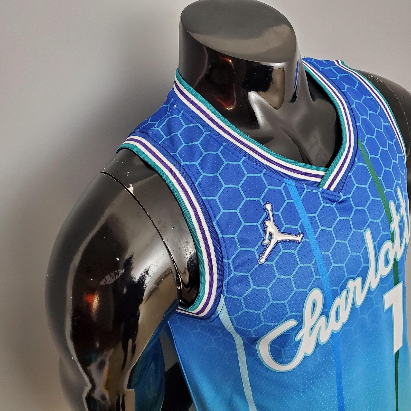2022 Oubrejr #12 Hornets City Edition Blue Nba Jersey