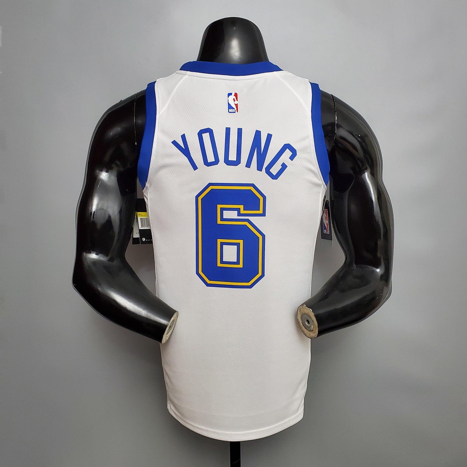 Retro Version Young#6 Golden State Warriors White Nba Jersey