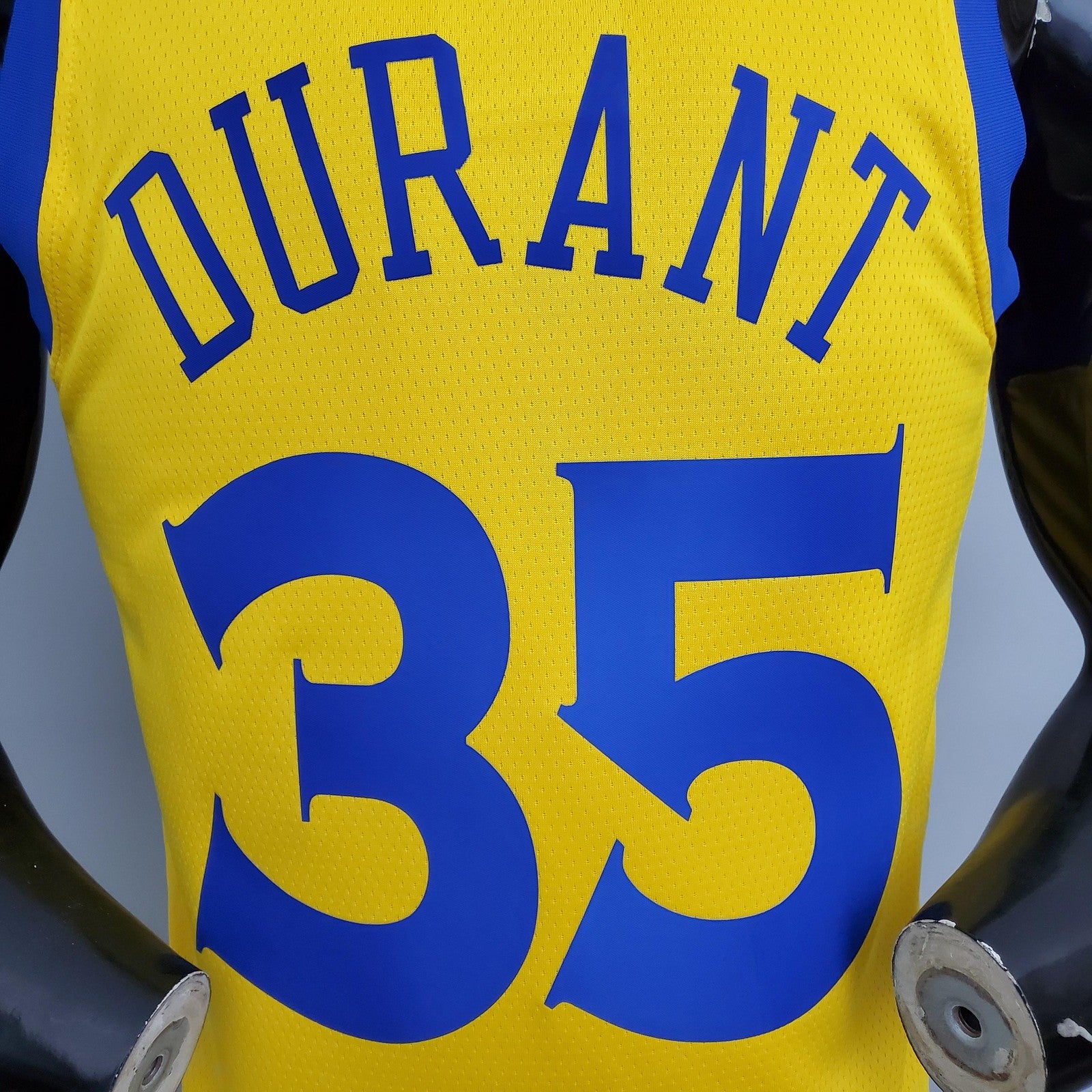 2018 Golden State Warriors Durant#35 Chinese Dragon Robe Yellow Nba Jersey