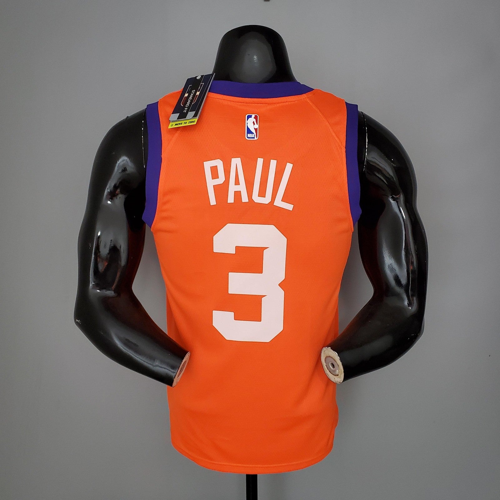 2021 Paul#3 Suns Jordan Theme Orange Nba Jersey