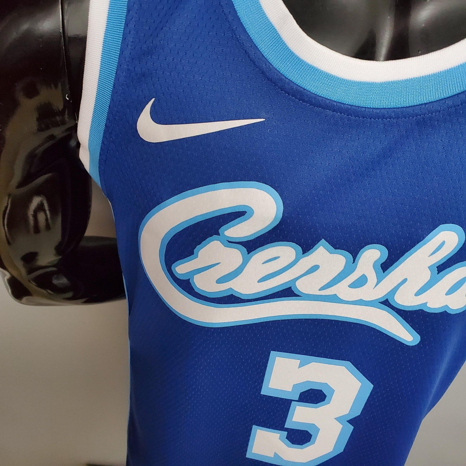 New Davis#3 Lakers Blue Nba Jersey Nike Connect Recognition