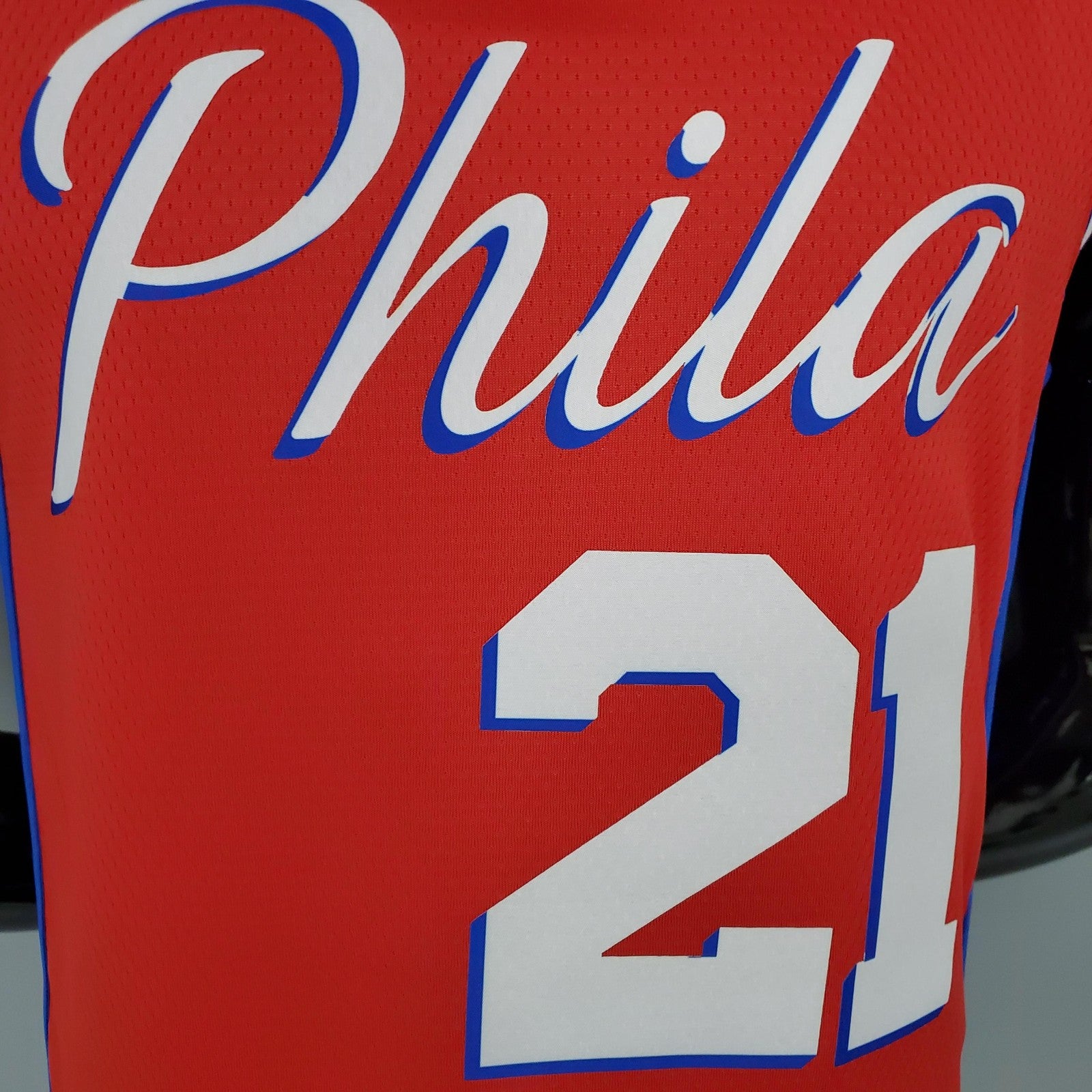 2021 Embiid#21 76ers Jordan Themed Red Nba Jersey