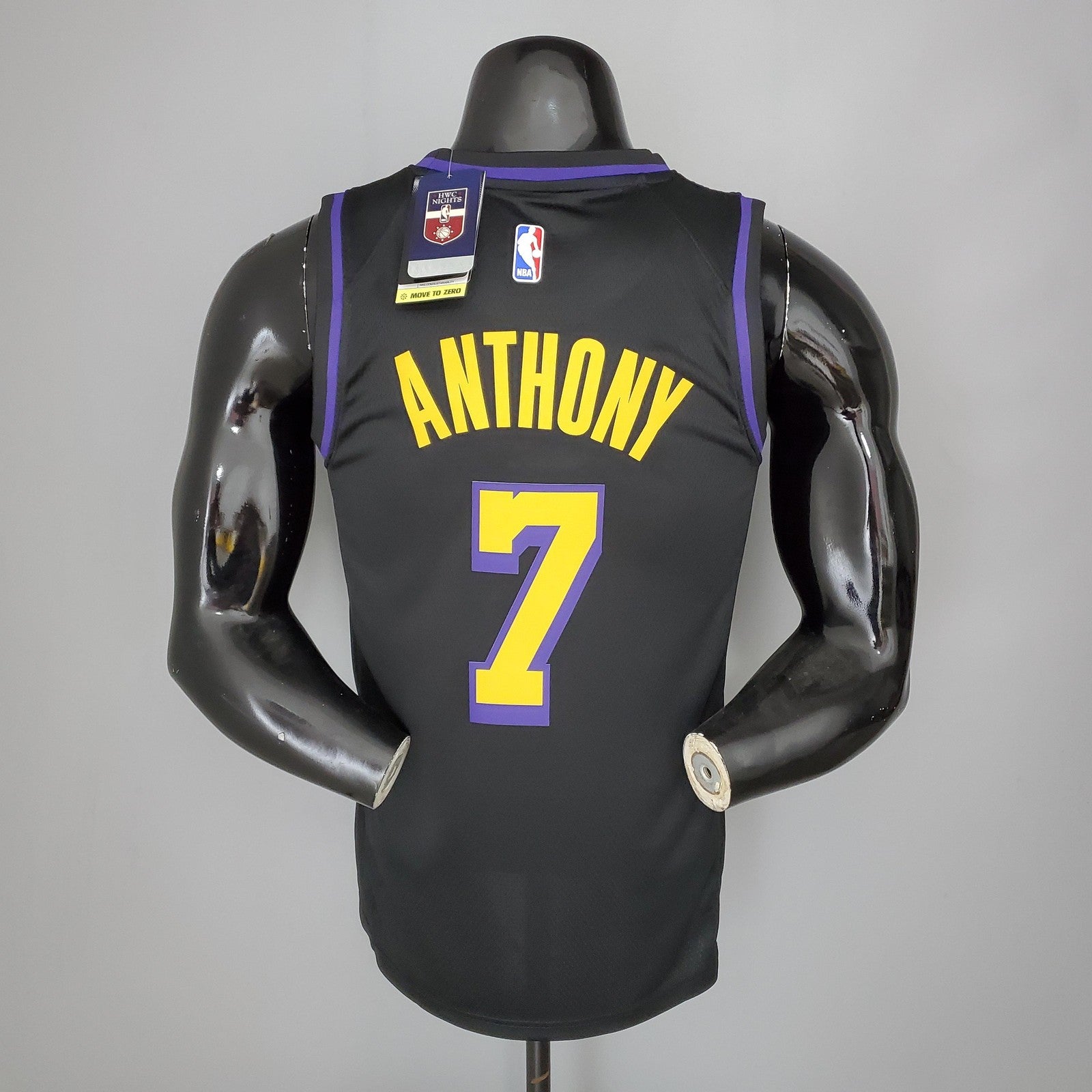 2021 Anthony#7 Los Angeles Lakers Black Latin Black Nba Jersey