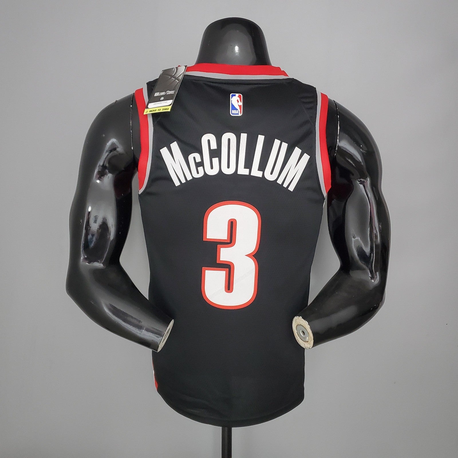 2021 Mccollum#3 Trail Blazers Home Black Nba Jersey