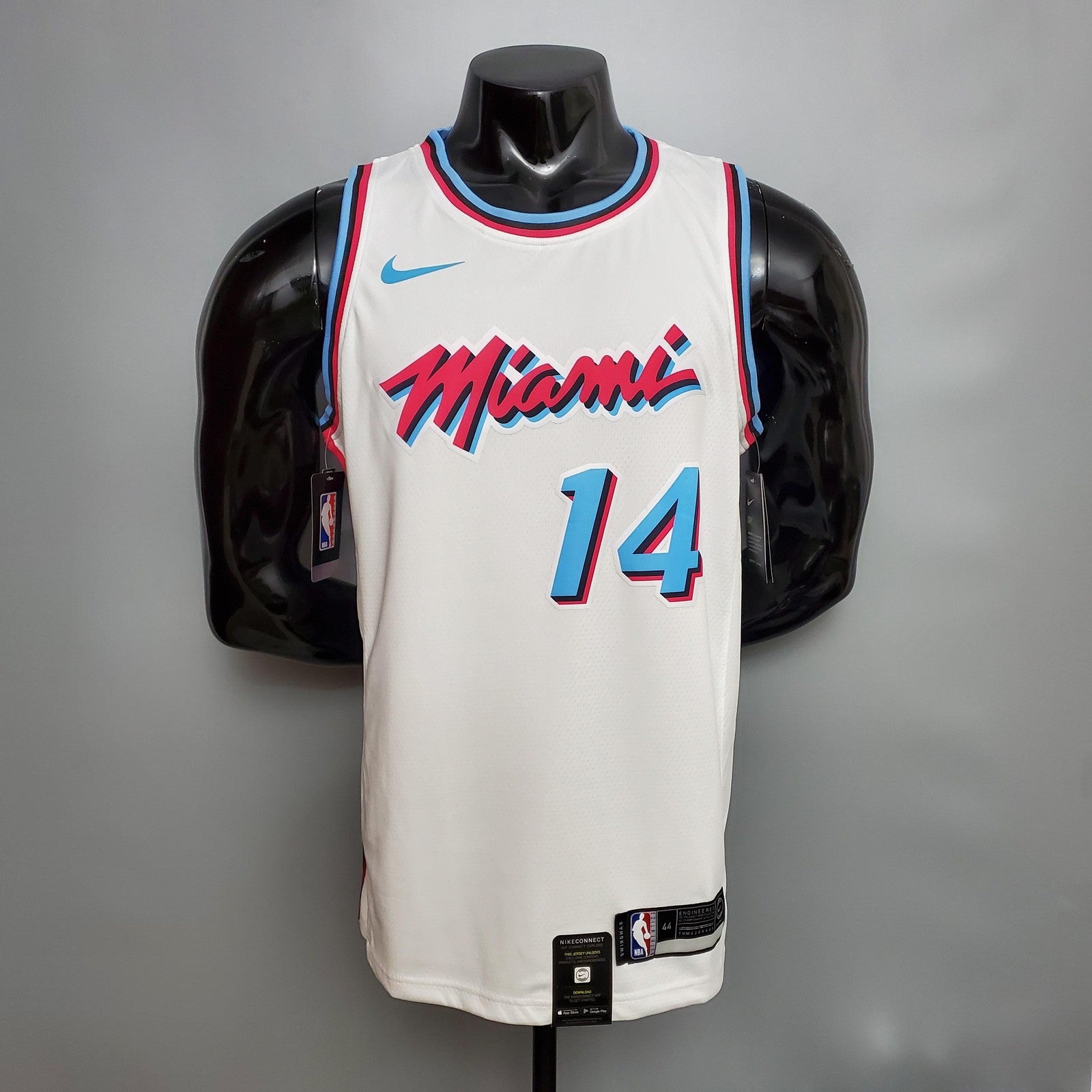 Herro#14 Miami Heat V Neck White Nba Jersey Nike Connect Recognition