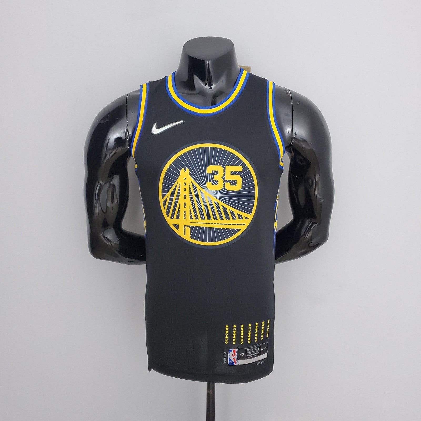 2022 Season Durant #35 Warriors City Edition Black Nba Jersey