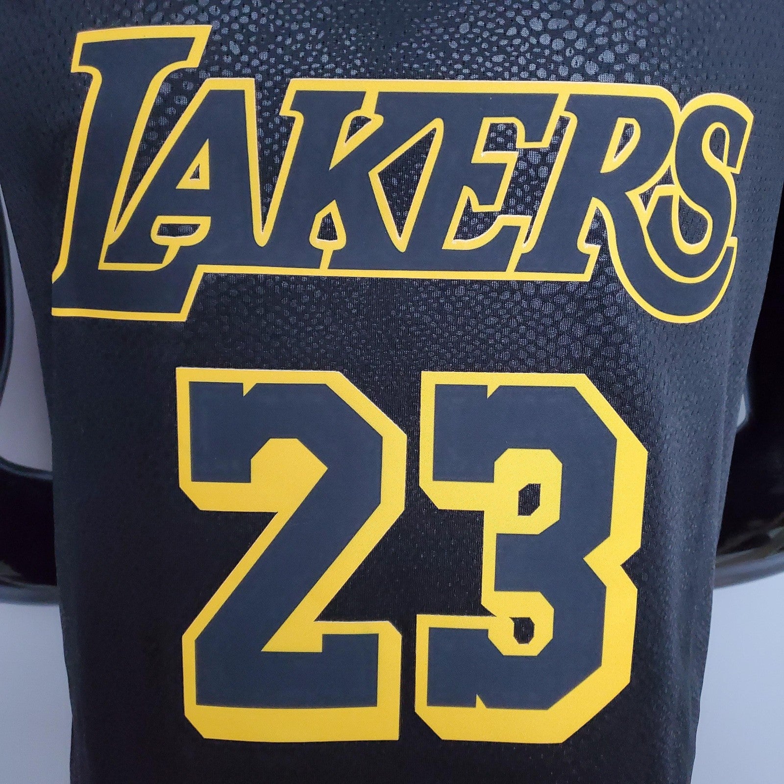 New James #23 Los Angeles Lakers Black Nba Jersey Nike Connect Recognition