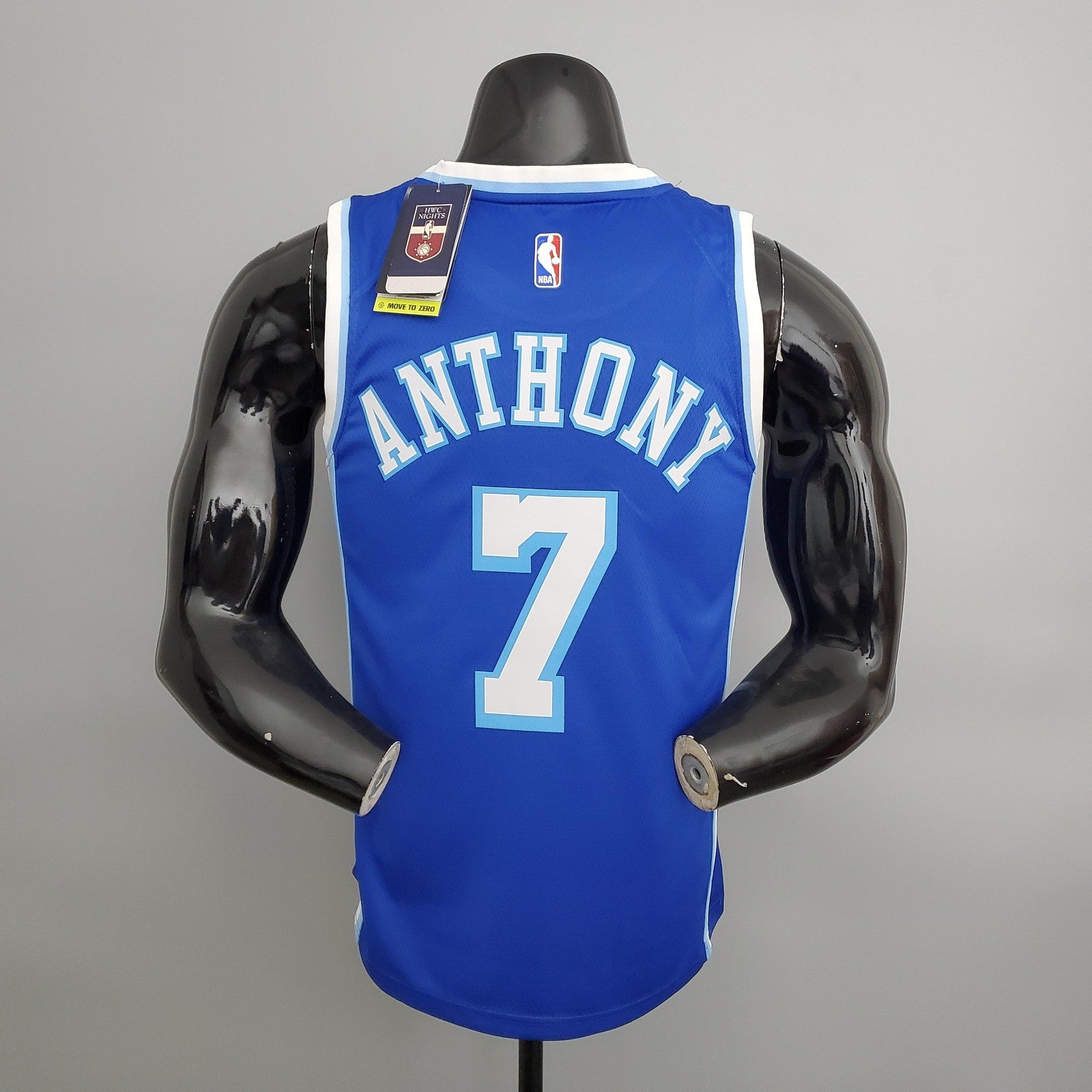 Los Angeles Lakers Anthony#7 Latin Night (high Head) Blue Nba Jersey