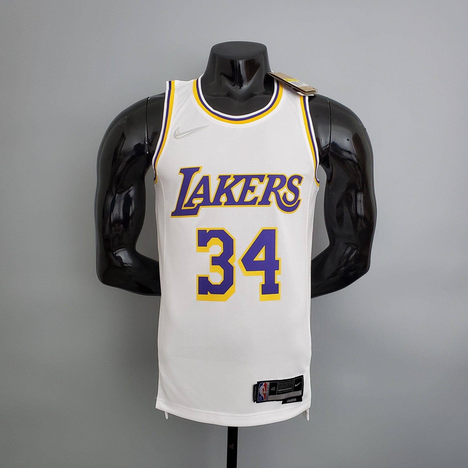 75th Anniversary Lakers White Nba Jersey