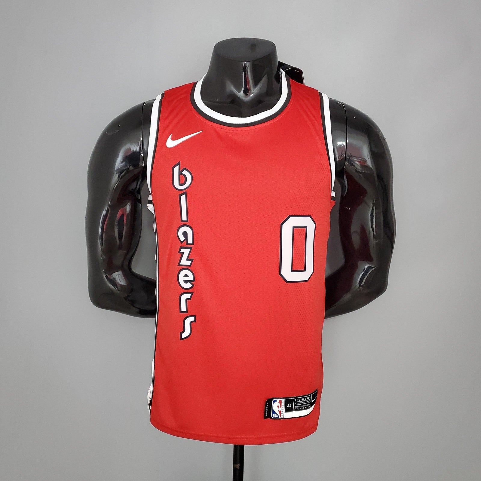 Lillaro#0 Trail Blazers Retro Red Nba Jersey