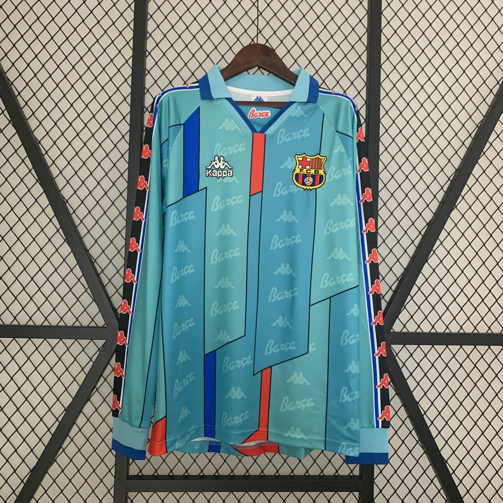 Retro Long Sleeve Barcelona 96 97 Away
