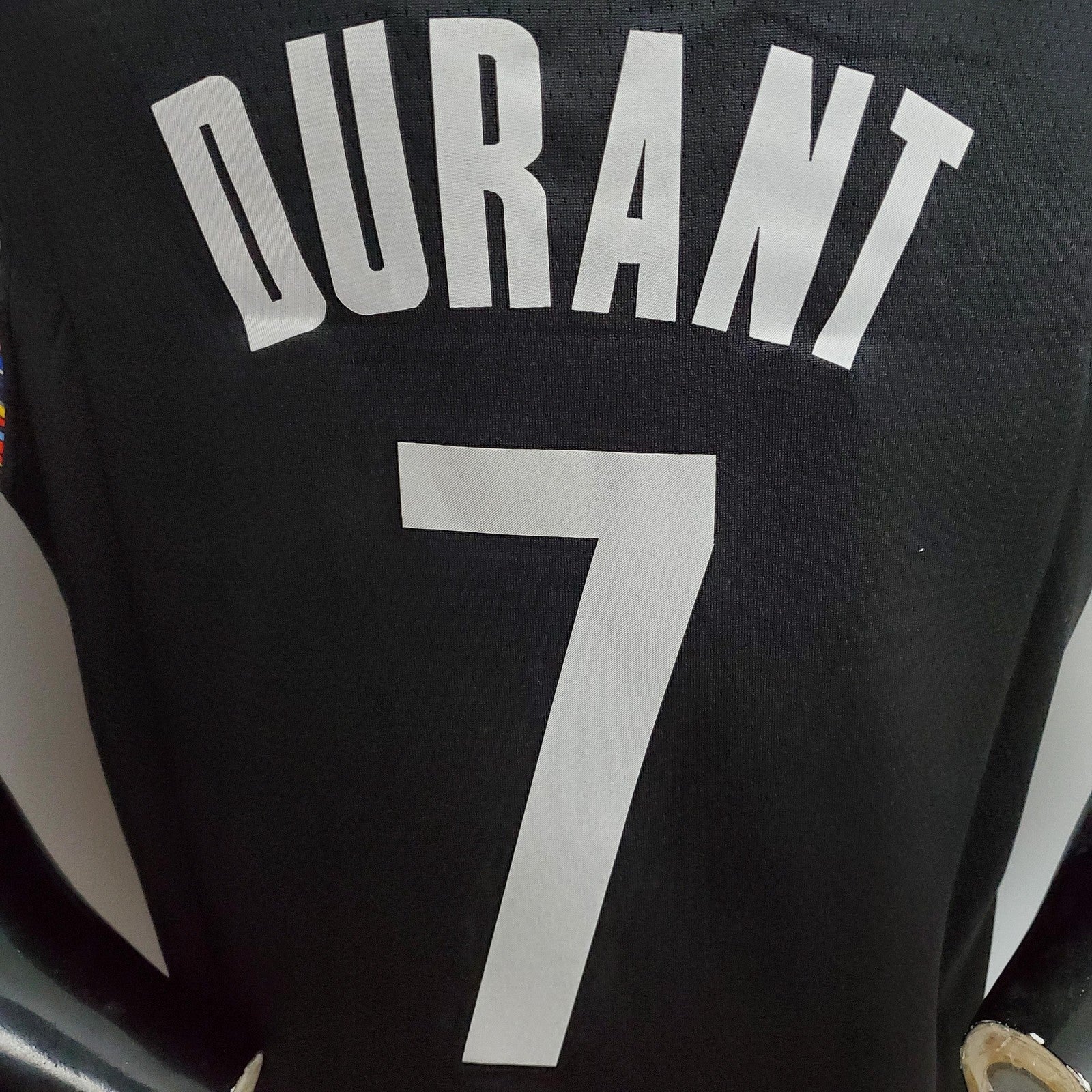 Durant #7 Brooklyn Nets City Version Black Nba Jersey Nike Connect Recognition