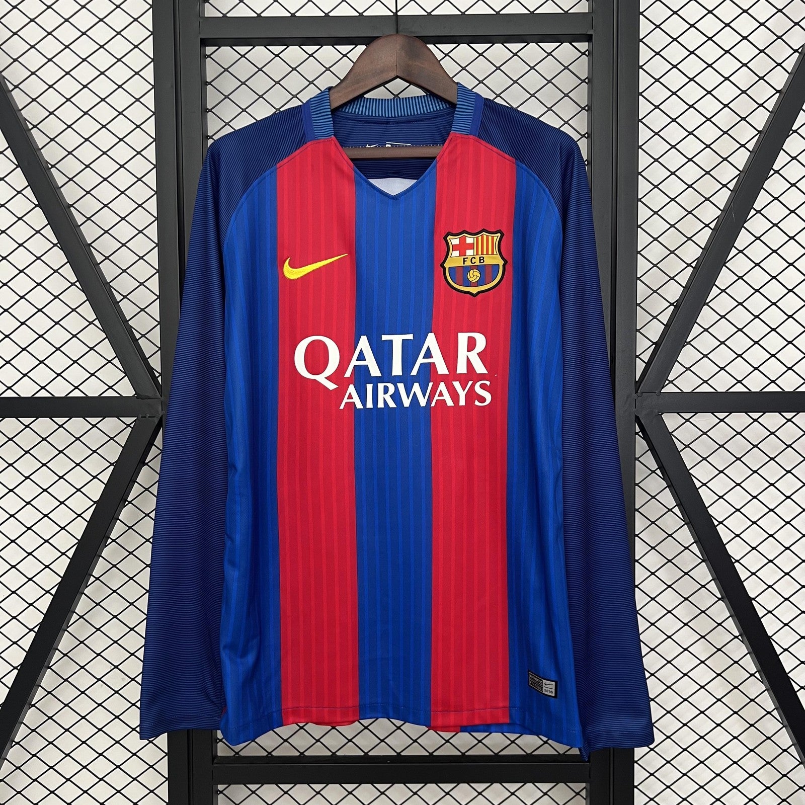 Retro Long Sleeve Barcelona 14 15 Home