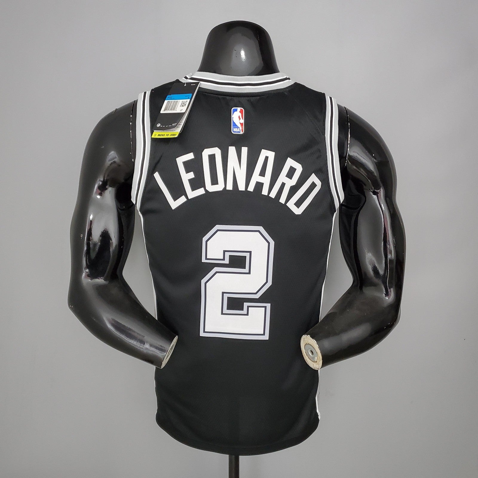 Leonard#2 Spurs Black Nba Jersey
