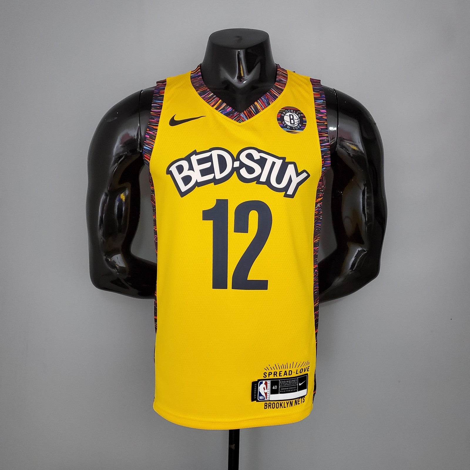 Harris#12 Brooklyn Nets Commemorative Edition Yellow Nba Jersey