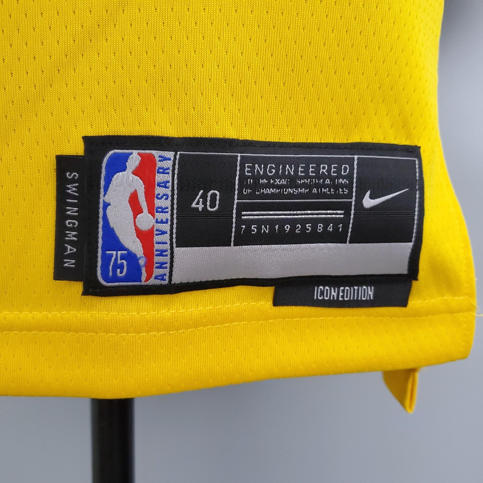 75th Anniversary Lakers Yellow Nba Jersey