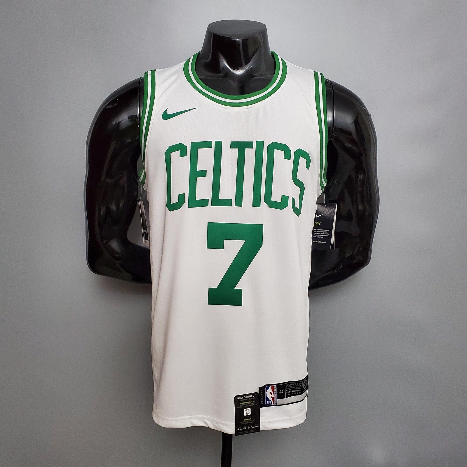 Brown#7 Celtics White Nba Jersey Nike Connect Recognition