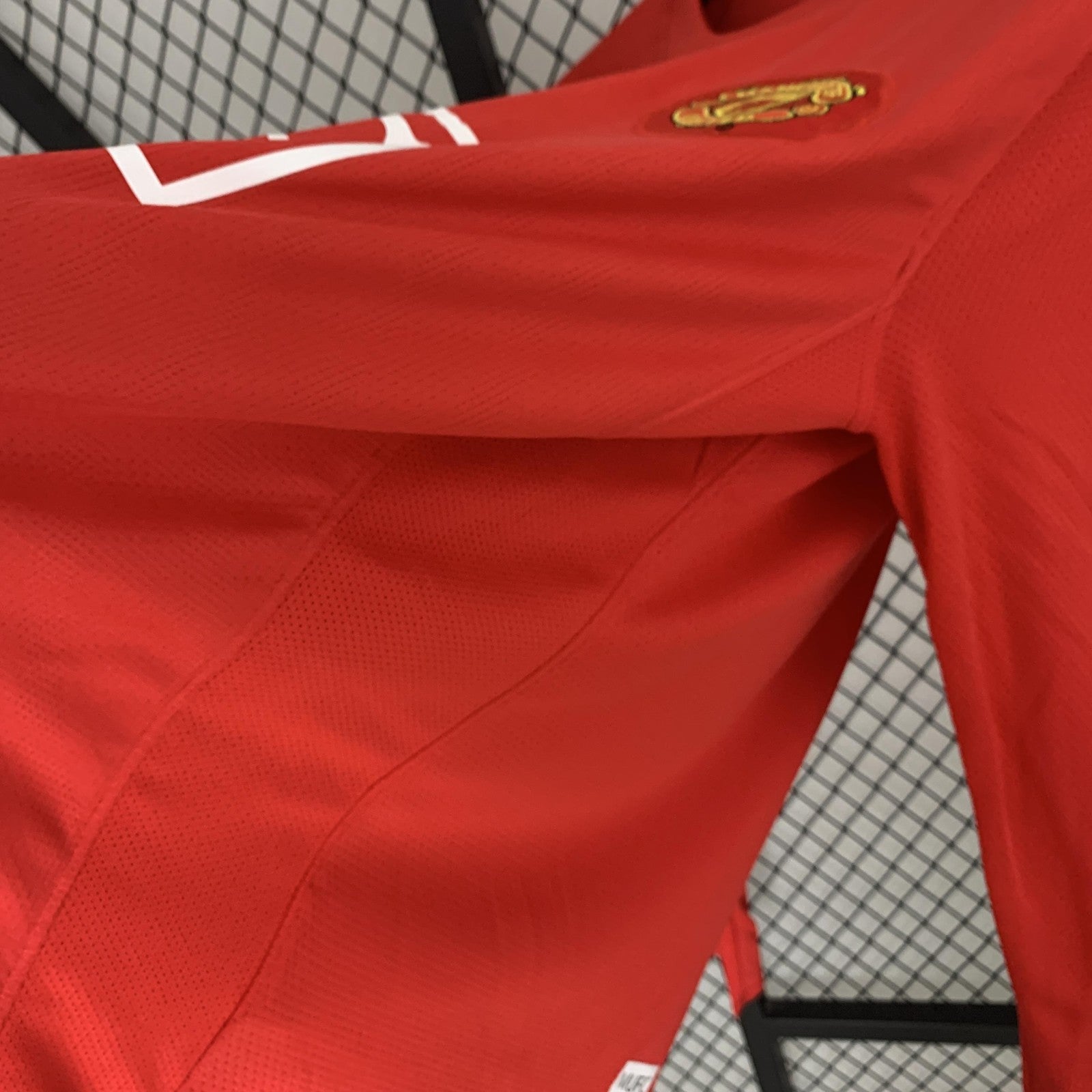 Retro Long Sleeve M U Champions League Version Home