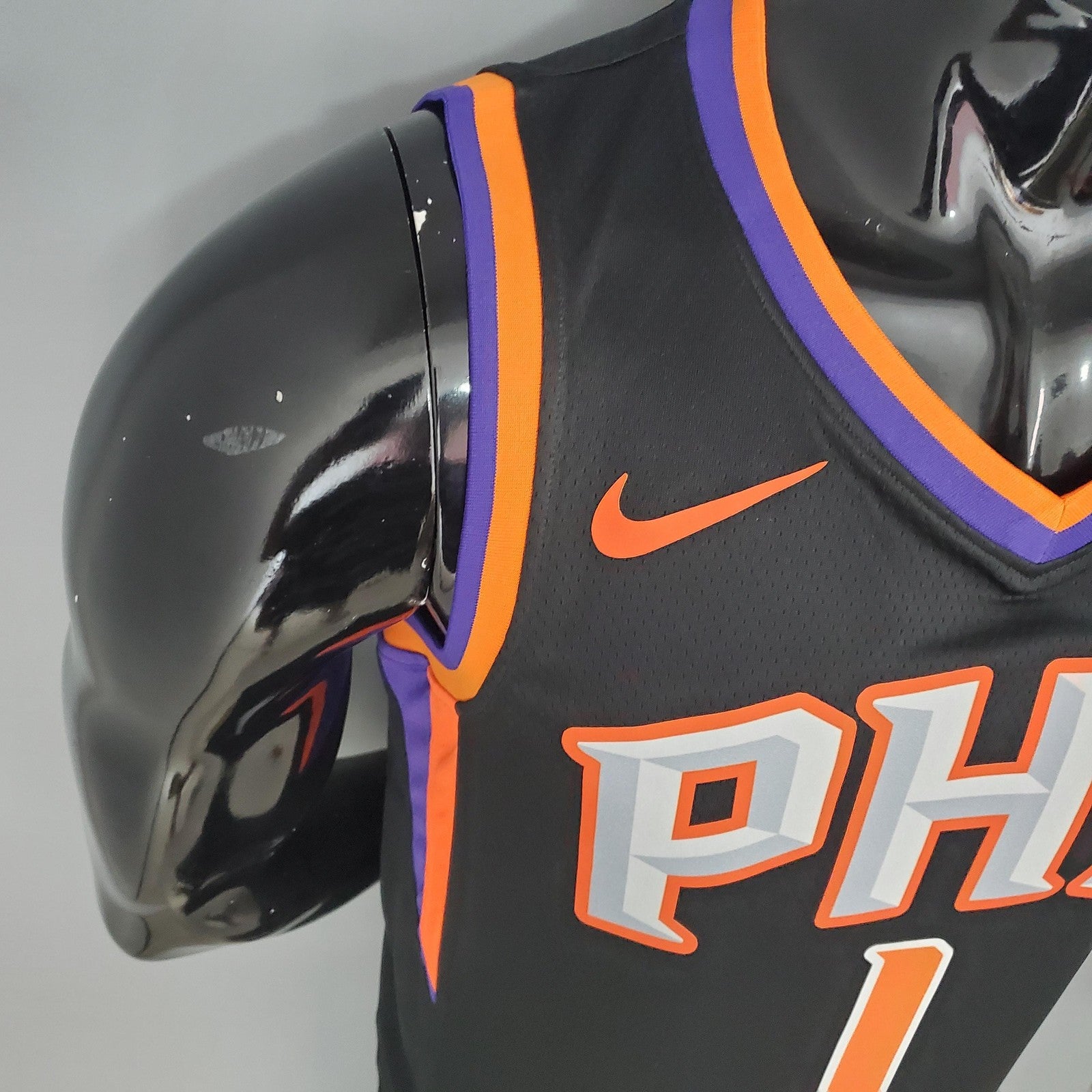 2021 Booker#1 Suns Black Nba Jersey