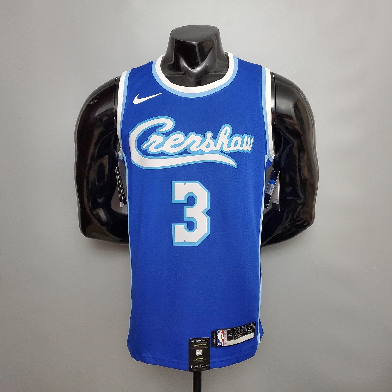New Davis#3 Lakers Blue Nba Jersey Nike Connect Recognition