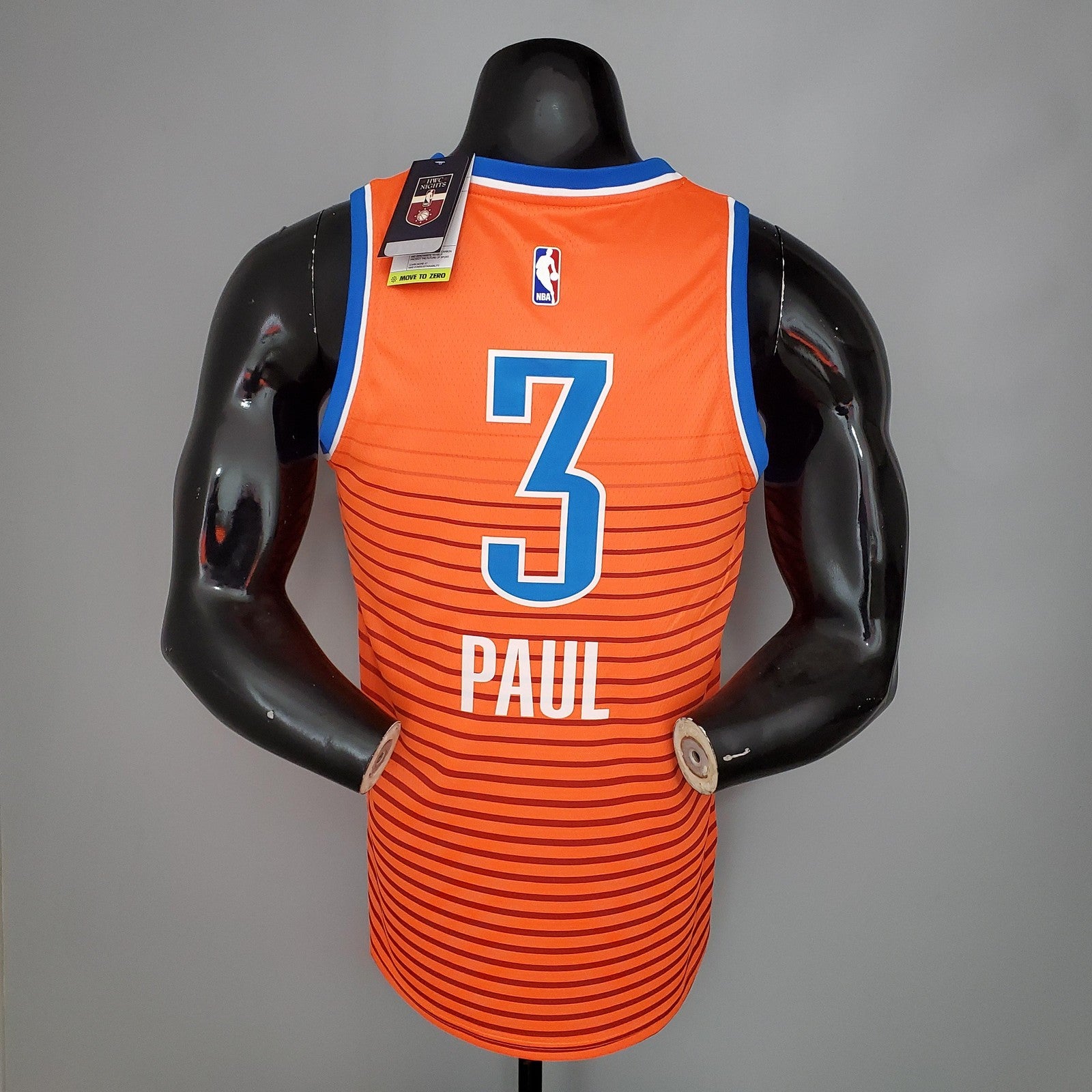 Paul#3 Thunder Jordan Orange Nba Jersey
