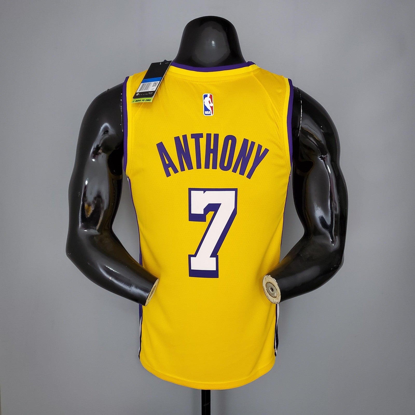 Anthony#7 Lakers Yellow Nba Jersey
