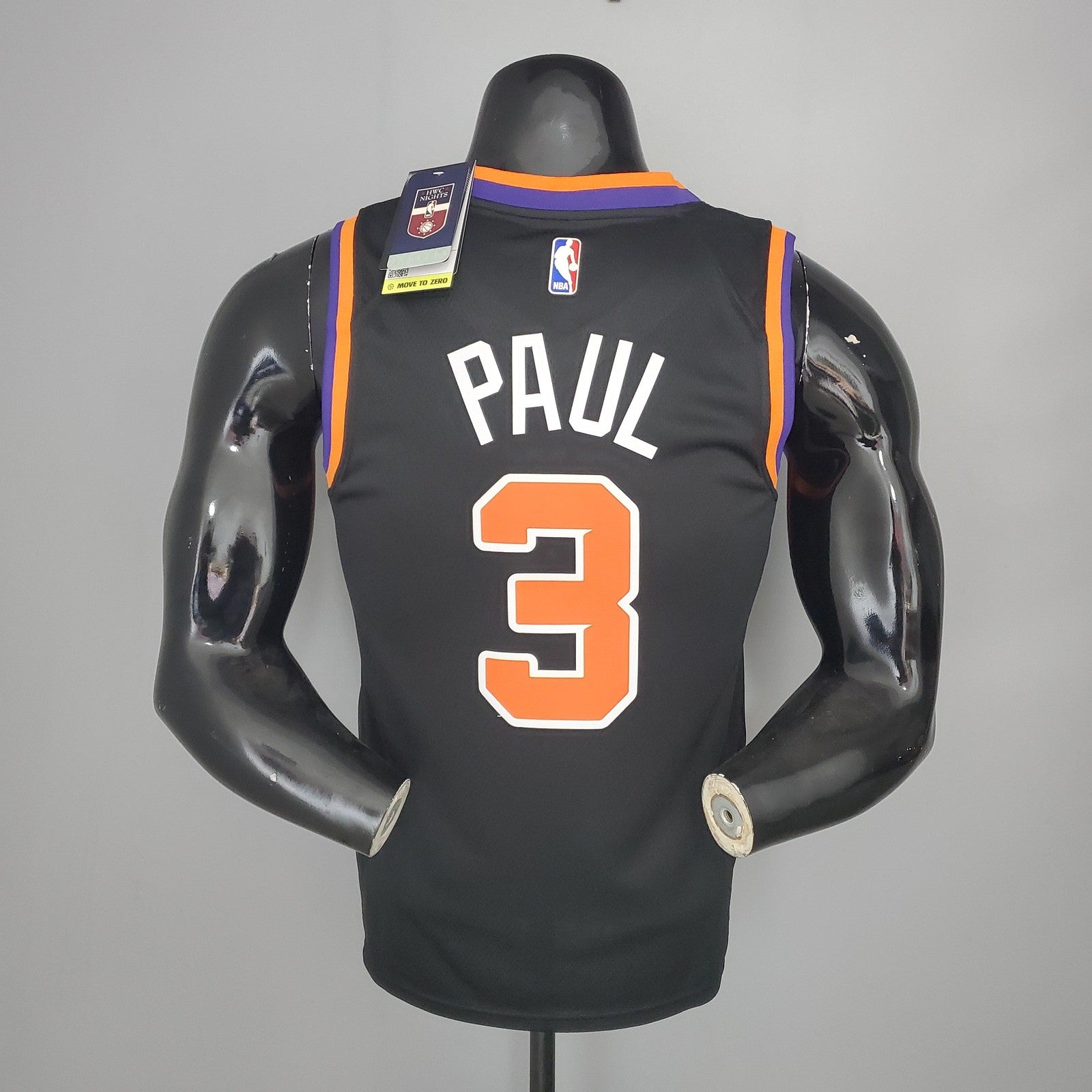 2021 Paul#3 Suns Black Nba Jersey