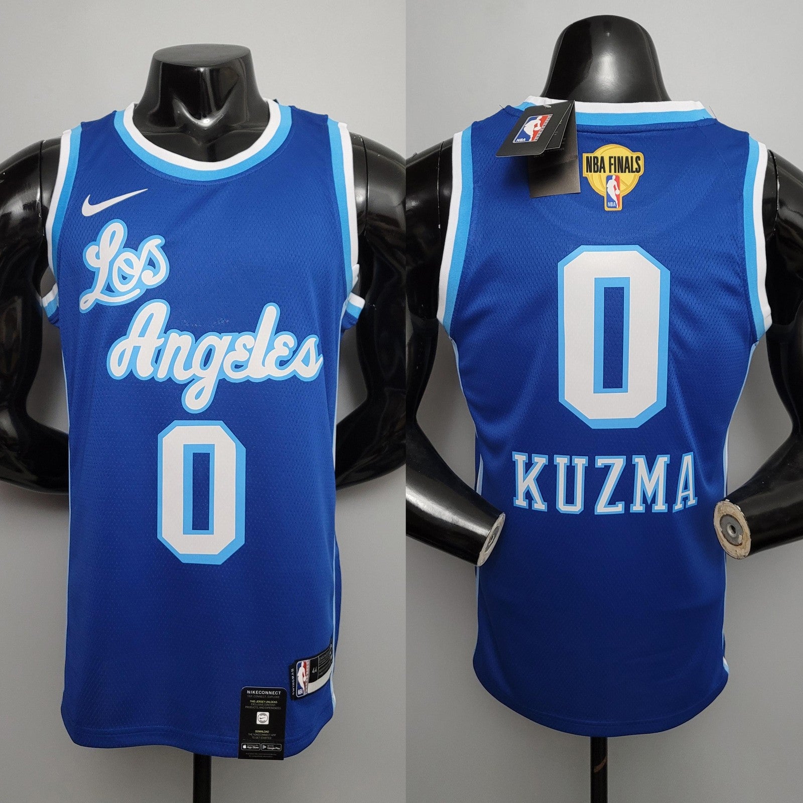 Retro Night Kuzma #0 Los Angeles Lakers Blue Nba Jersey Nike Connect Recognition 2