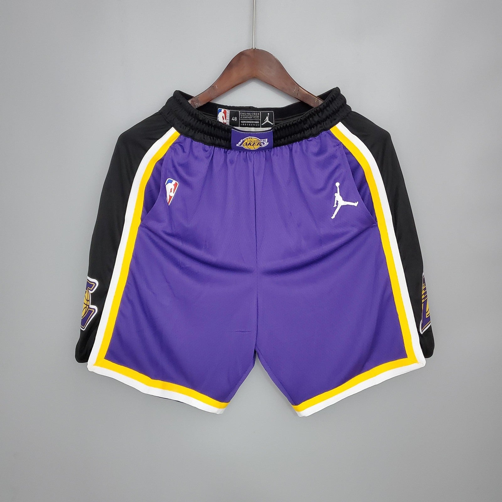 Los Angeles Lakers Purple Black Side Nba Shorts