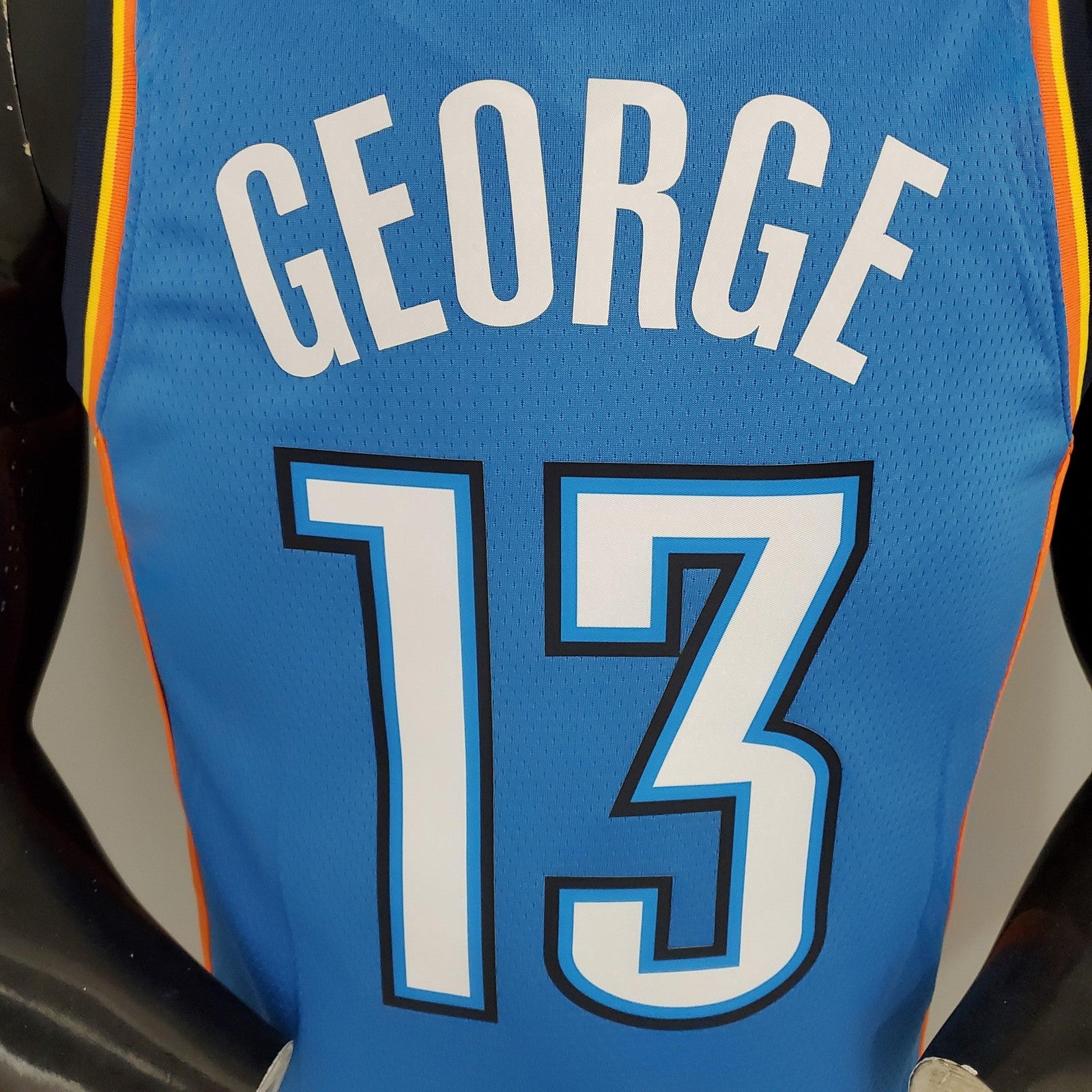 George#13 Thunder Blue Nba Jersey