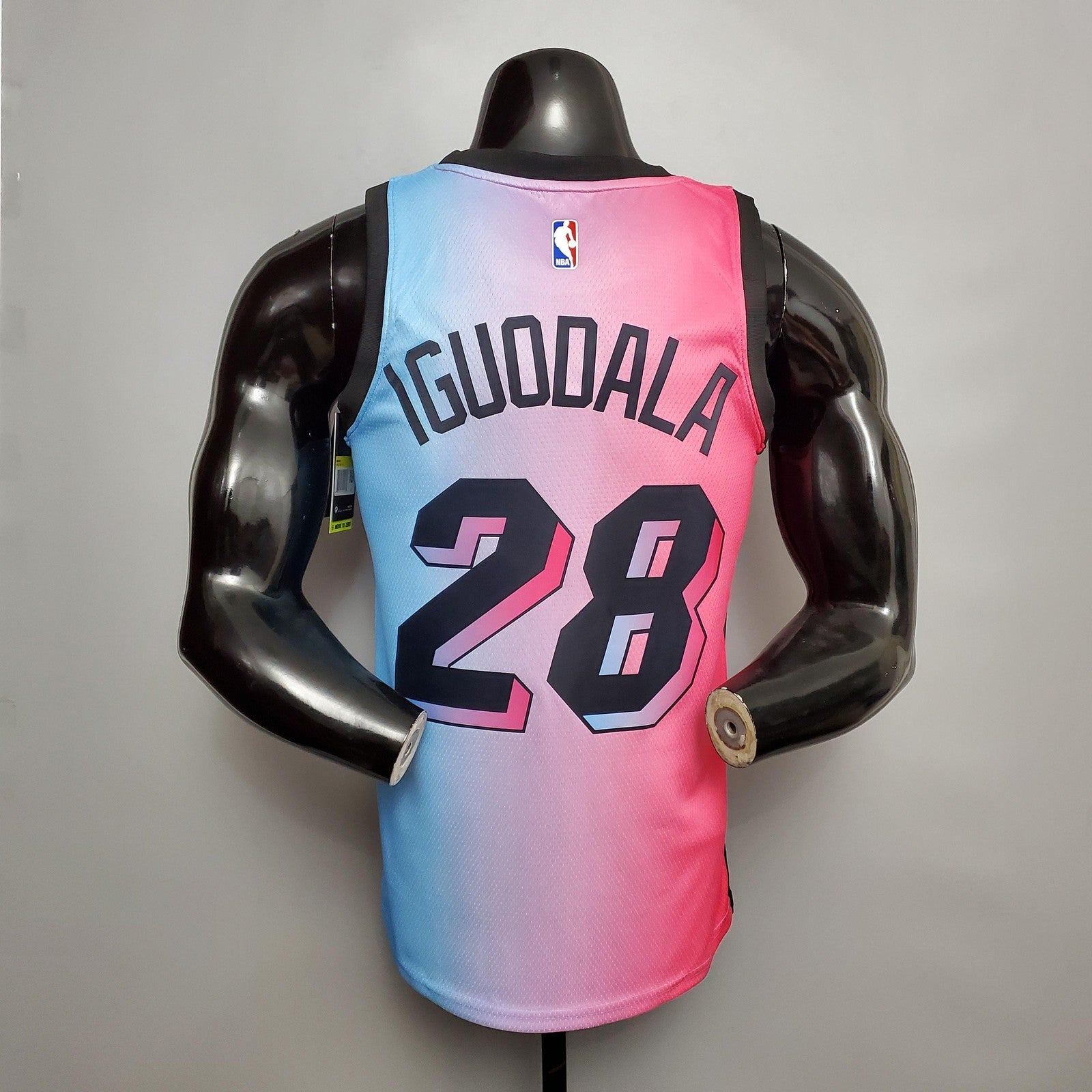 New Miami Heat Iguodala#28 City Edition Pink Blue Gradient Color (support Customization) 2