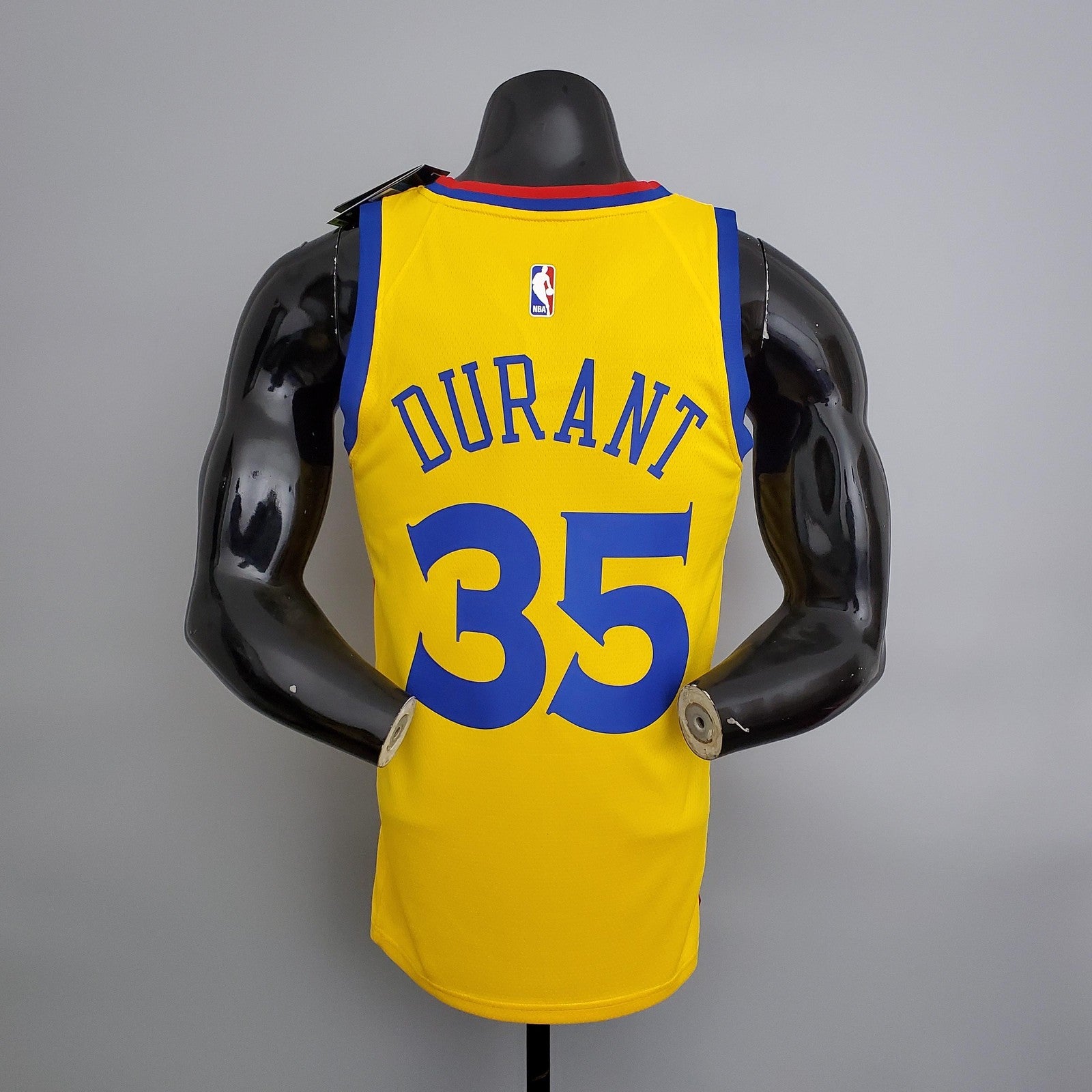 2018 Golden State Warriors Durant#35 Chinese Dragon Robe Yellow Nba Jersey