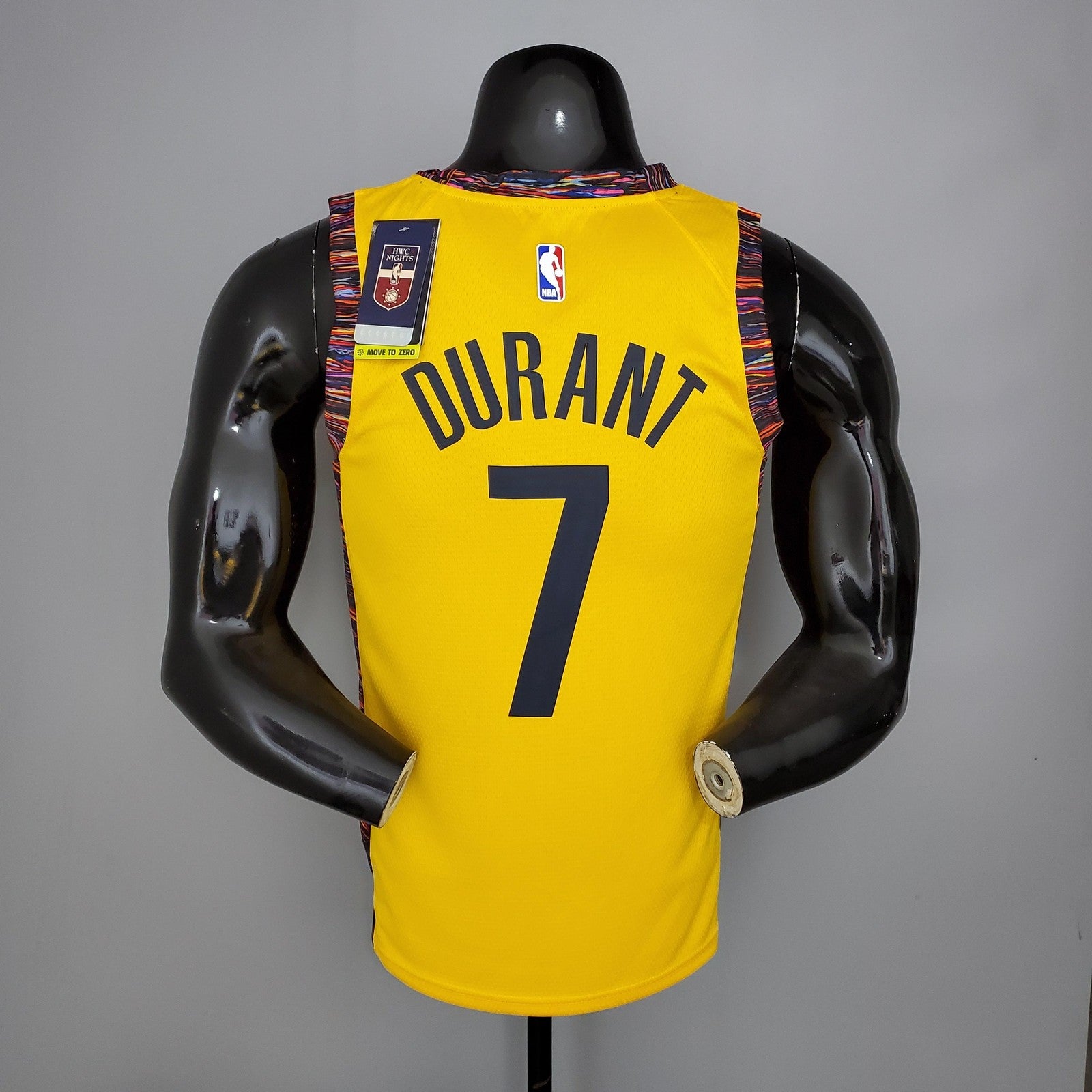 Durant #7 Brooklyn Nets Commemorative Edition Yellow Nba Jersey