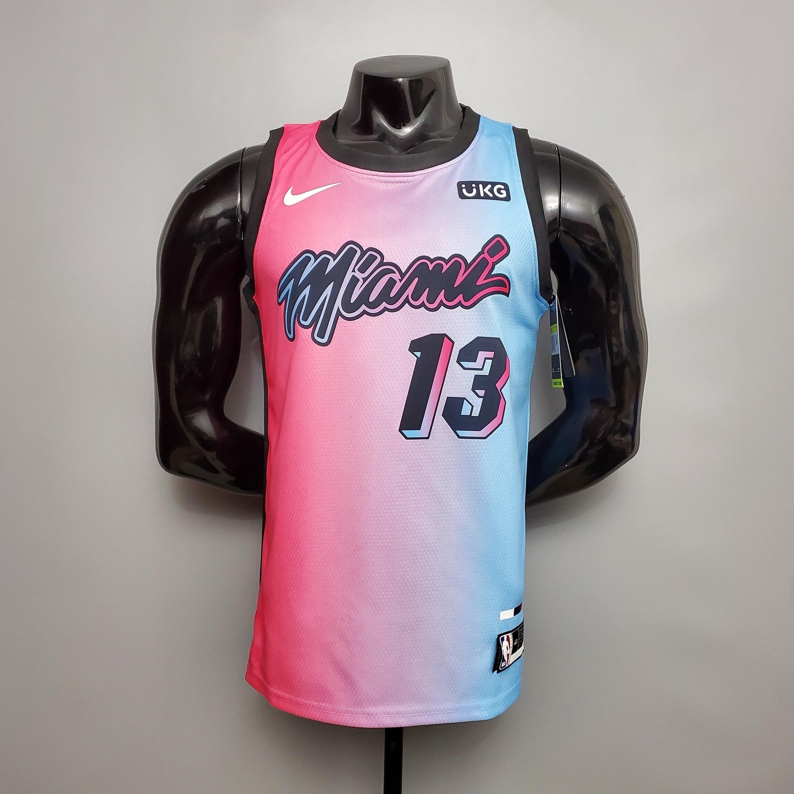 New Miami Heat Adebayo#13 City Edition Pink Blue Gradient Color (support Customization)