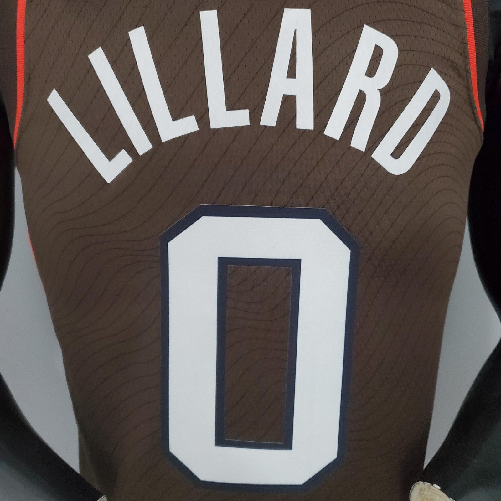 2021 Lillard#0 Trail Blazers City Edition Brown Nba Jersey